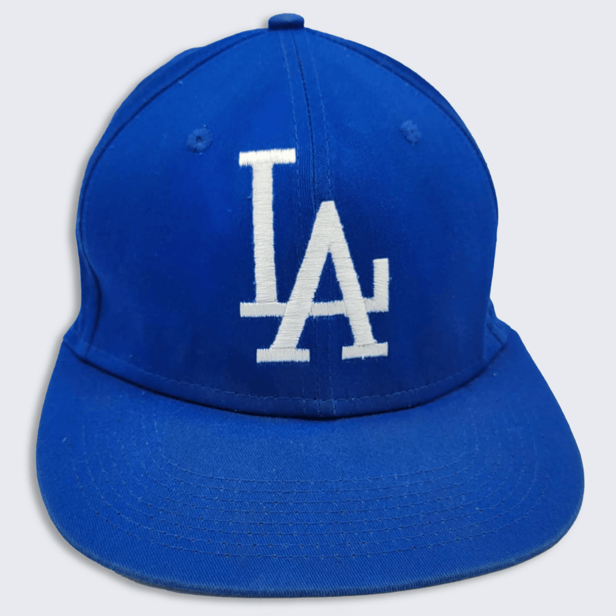 Los Angeles Dodgers LA Boxseat Block script logo hot snapback hat MLB vtg NWT