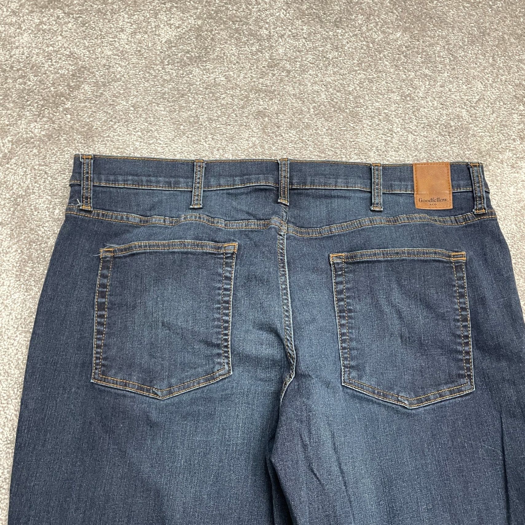 Vintage Goodfellow Jeans Slim Fit Denim Mens 40x30 Blue Dark Wash Straight Size US 40 / EU 56 - 4 Thumbnail