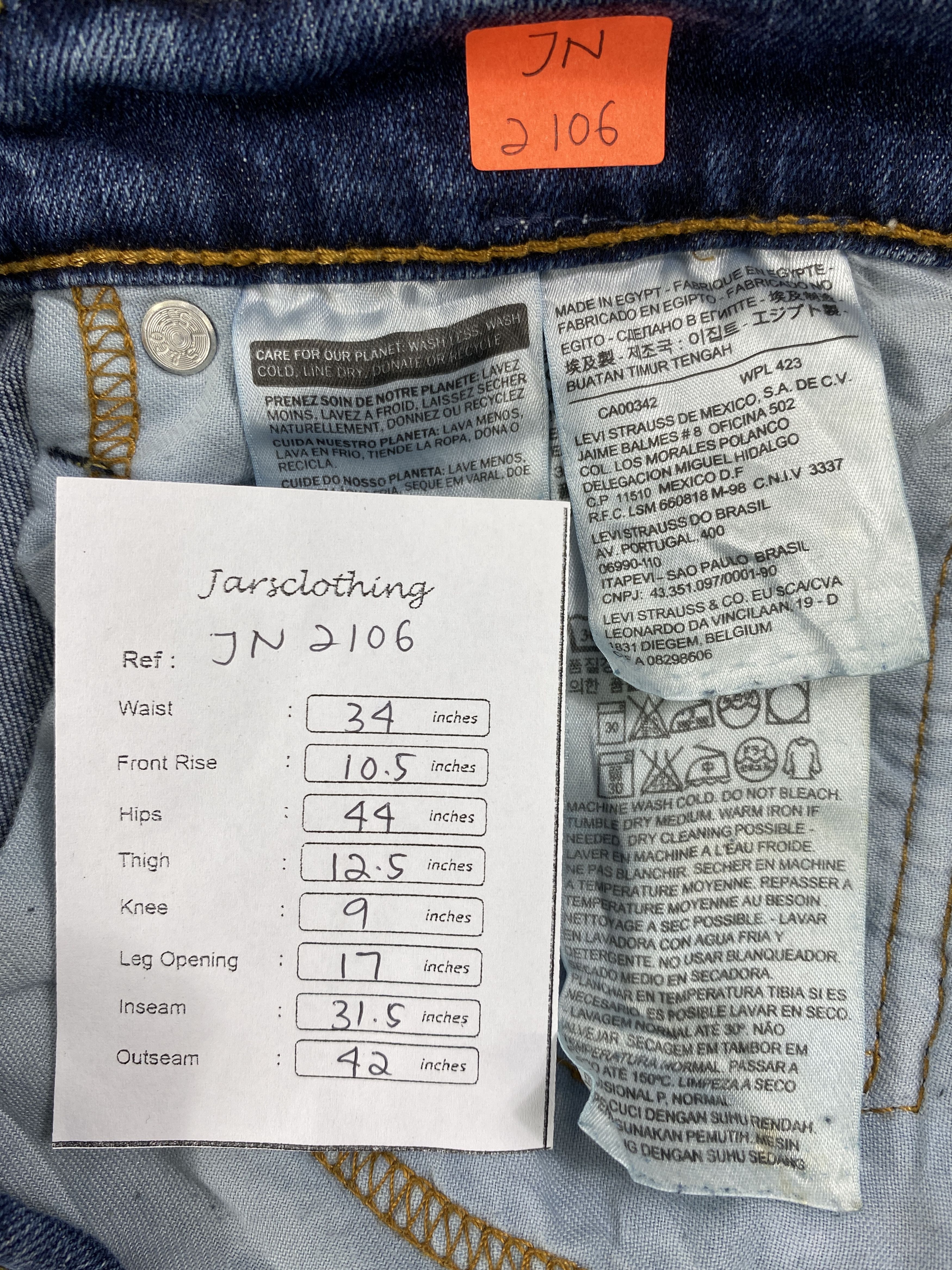 Levi's Distressed Blue Vintage Levi's 511 34x31.5 Denim -JN2106 Size US 34 / EU 50 - 8 Thumbnail