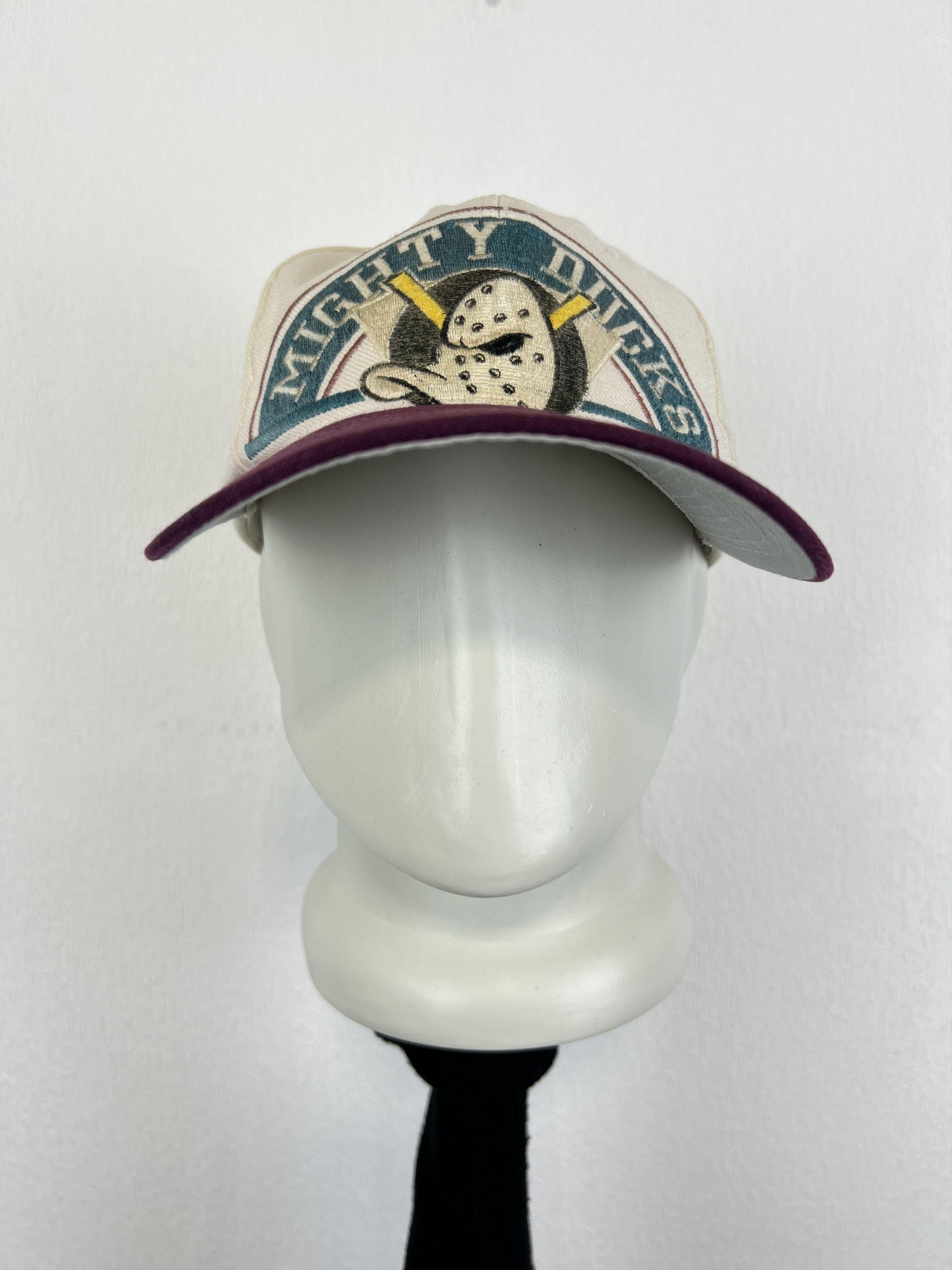 Apex One Vintage 90's Anaheim Mighty Ducks NHL Snapback Adult Cap Hat Size ONE SIZE - 1 Thumbnail