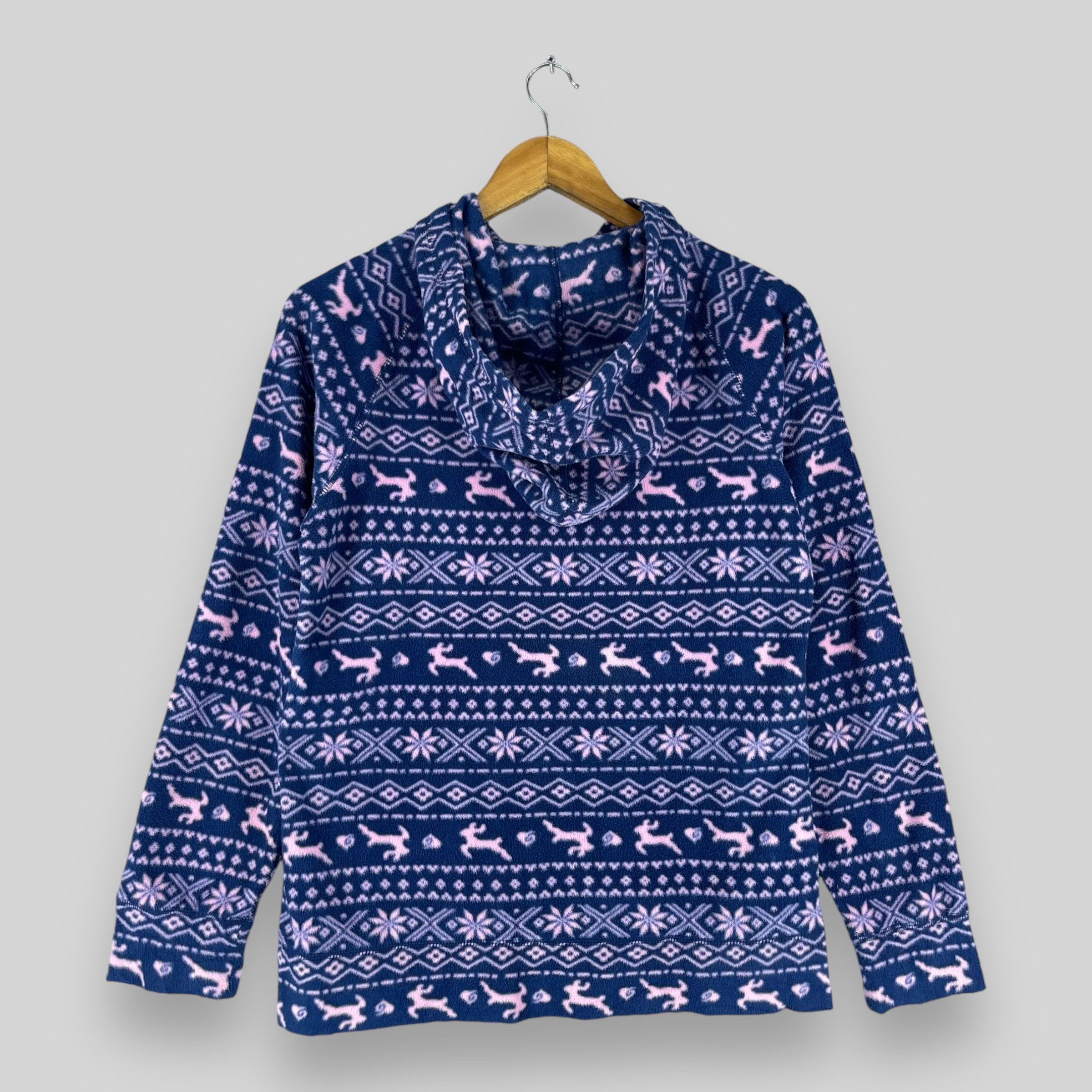Vintage Vintage 90's PIKO Surf Abstract Native Printed Fleece Hoodie Size S / US 4 / IT 40 - 6 Thumbnail