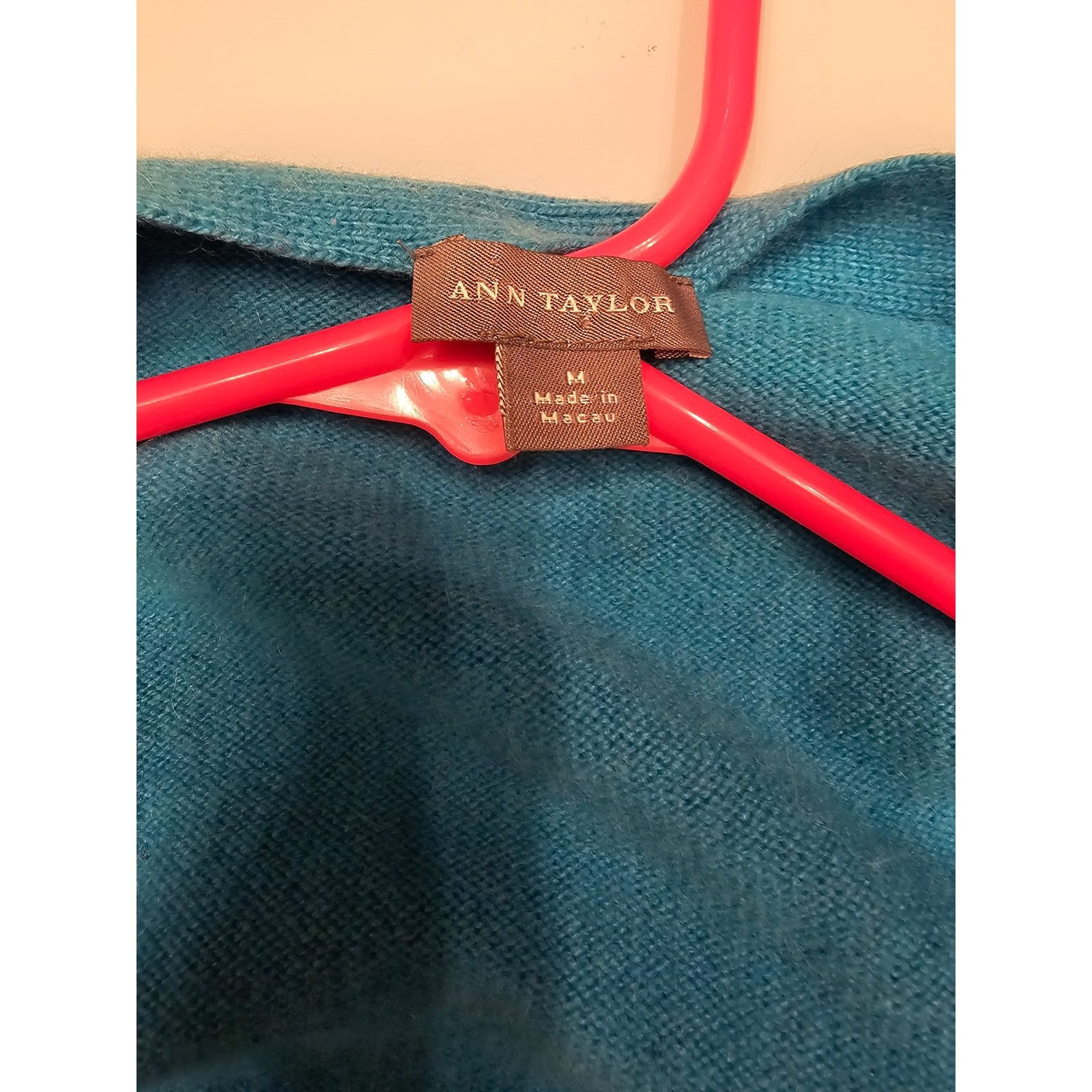 Ann Taylor Ann Taylor 100% Cashmere Cardigan | Teal Blue | Size Small Size M / US 6-8 / IT 42-44 - 4 Thumbnail