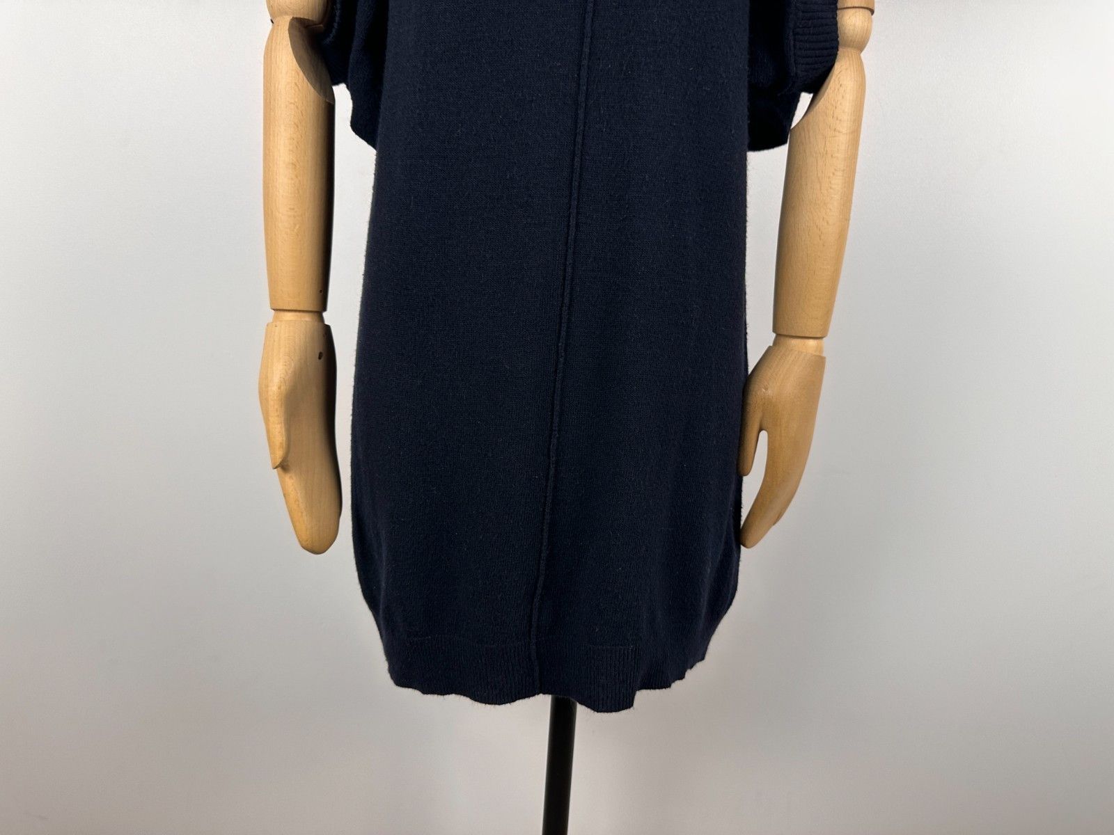 Allsaints All Saints Mini Dress Cotton Cashmere Black Size US2 Size XS / US 0-2 / IT 36-38 - 3 Thumbnail