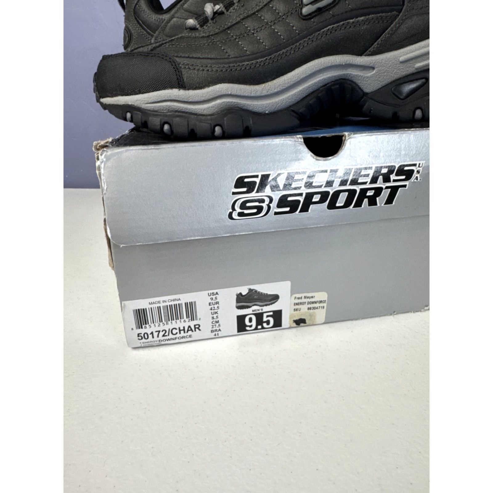 SKECHERS Skechers Energy Downforce Men 9.5 Sneaker Athletic Black Box Rare Sports Boxing Skechers Mens Size US 10 / EU 43 - 2 Thumbnail