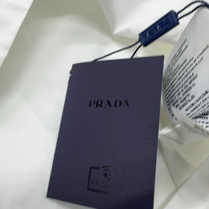 Prada Prada White Metal Triangle Zip Shirt-2506 Size US M / EU 48-50 / 2 - 5 Thumbnail