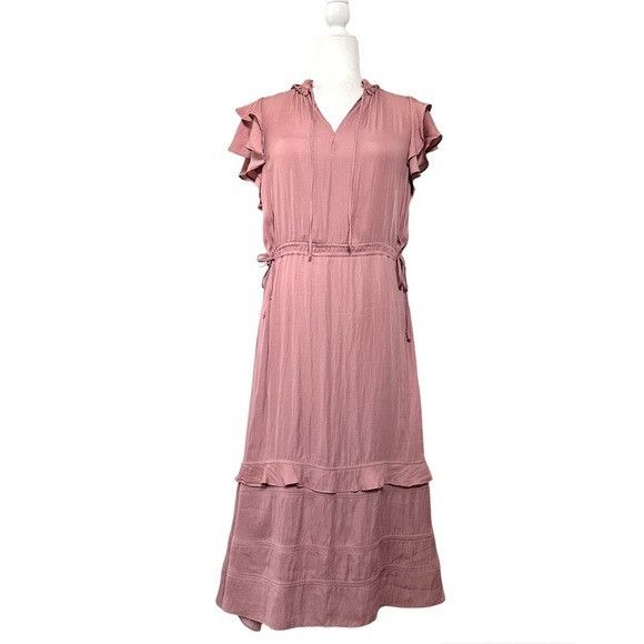 Anthropologie Anthropologie Dolan Pink Mauve Boho Midi Dress | Grailed