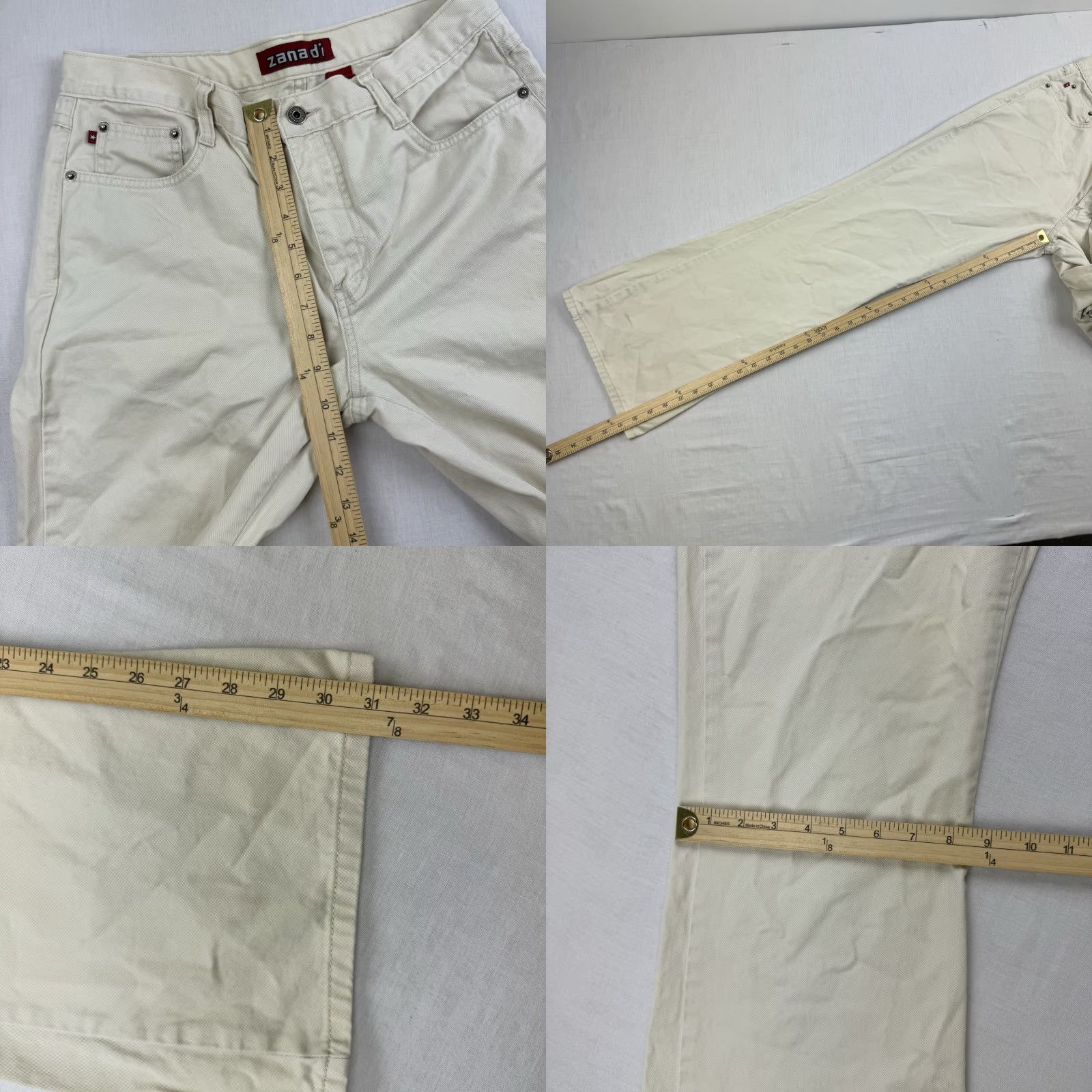 Vintage VINTAGE Zana Di Jeans Womens 9 Cream Flare Y2K Punk Grunge Cute Mall Core 2000s Size 30" / US 8 / IT 44 - 8 Thumbnail