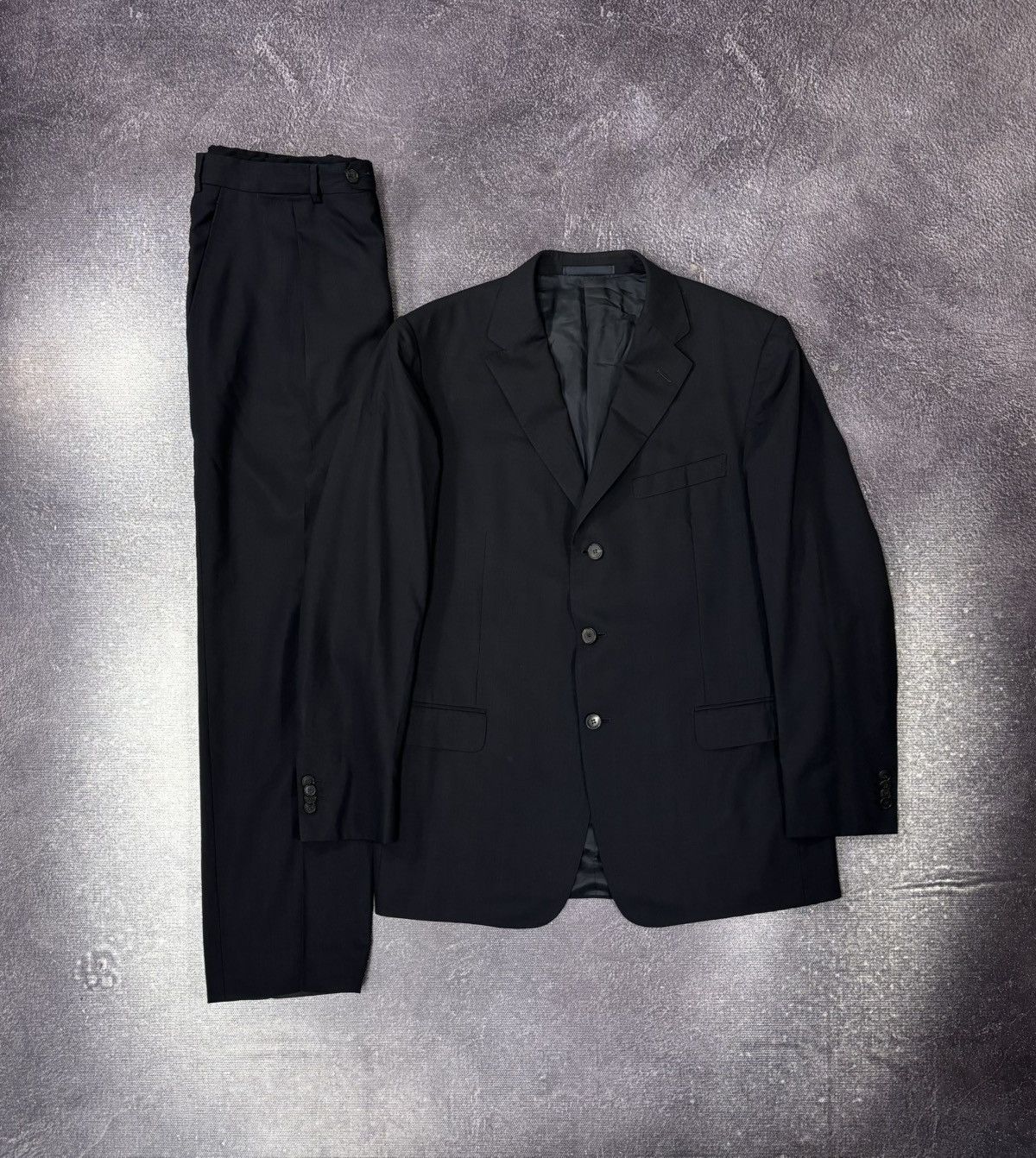 Ermenegildo Zegna Ermenegildo Zegna High Performance Men’s Navy Wool Silk Suit Size 44R - 1 Thumbnail