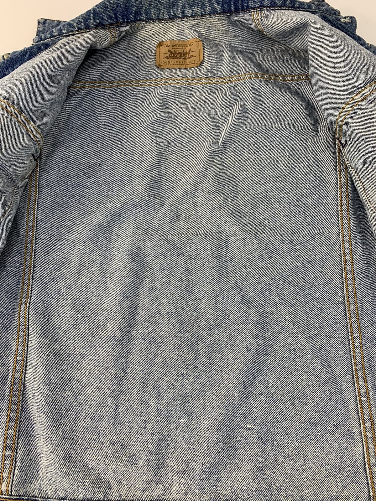 Levi's Vintage Clothing 90s Levis Western Trucker Light Indigo Denim Jacket Size US M / EU 48-50 / 2 - 6 Thumbnail