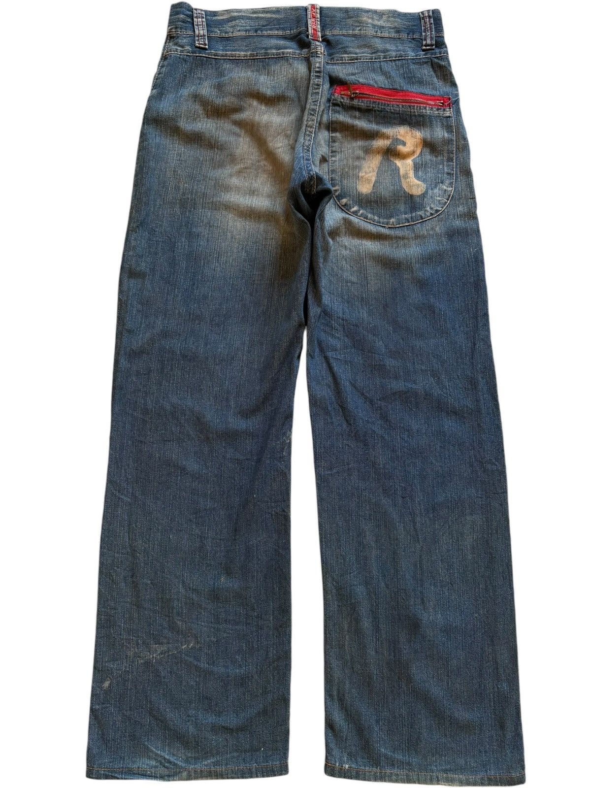 Replay Vintage Replay Rusty Mud Wash Baggy Jeans Size US 33 - 2 Thumbnail