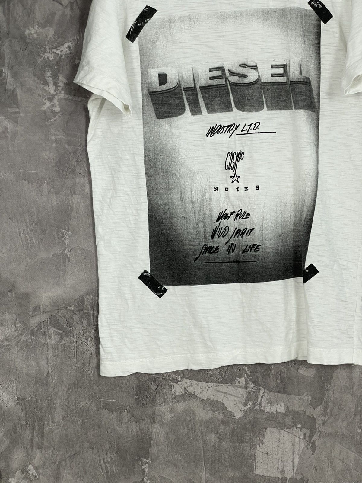 Diesel × Vintage DIESEL Y2K AVANT GARDE BIG LOGO 90s Retro Crazy T SHIRT Size US M / EU 48-50 / 2 - 5 Thumbnail