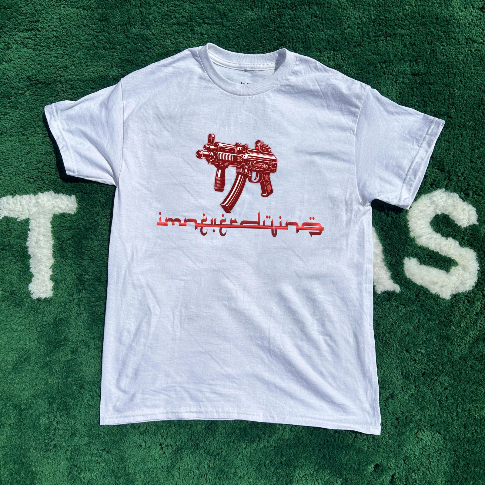 MP5K Tee White Red