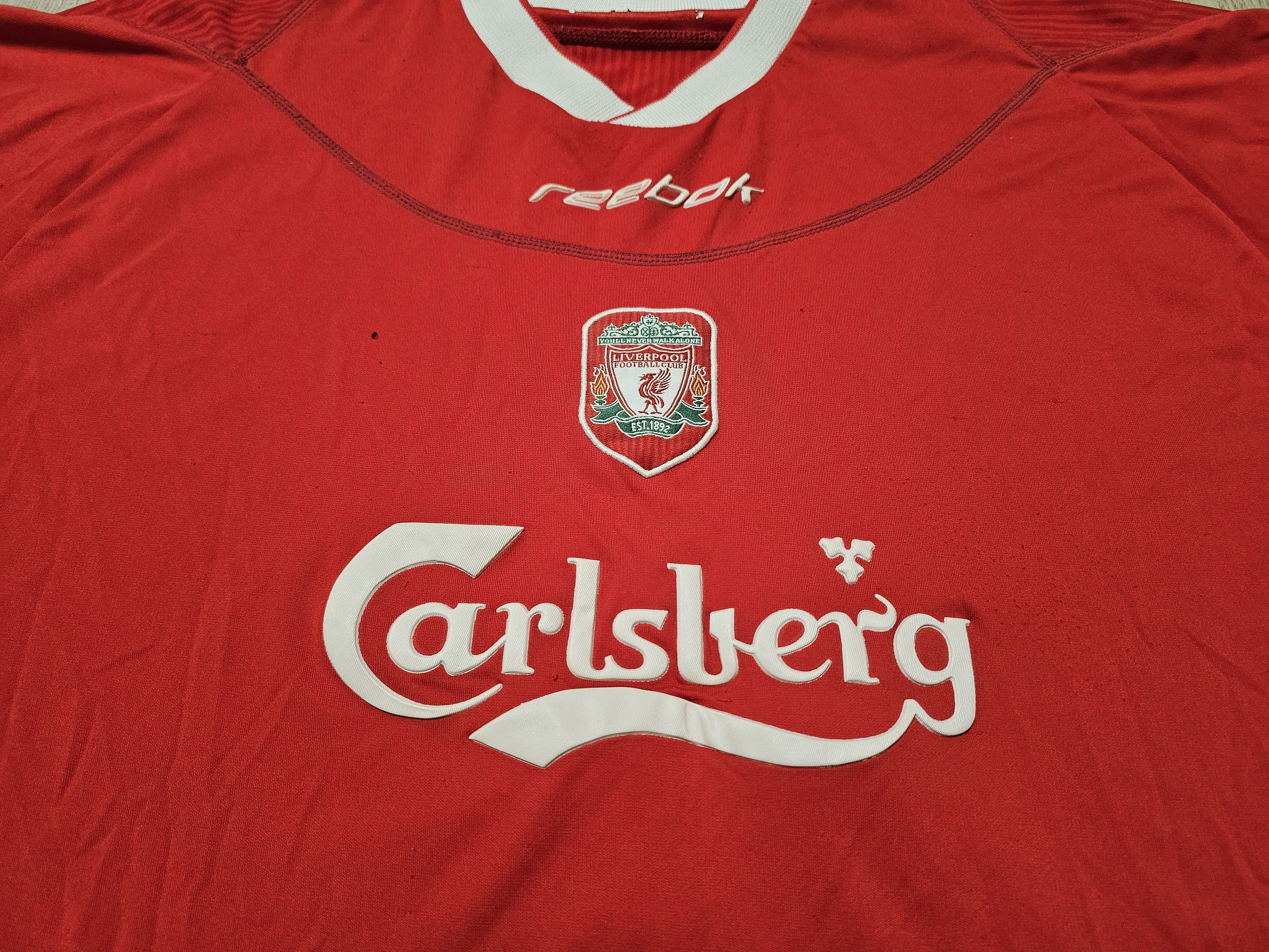 Reebok LIVERPOOL 2002 2004 VINTAGE HOME FOOTBALL SOCCER JERSEY Size US XL / EU 56 / 4 - 3 Thumbnail