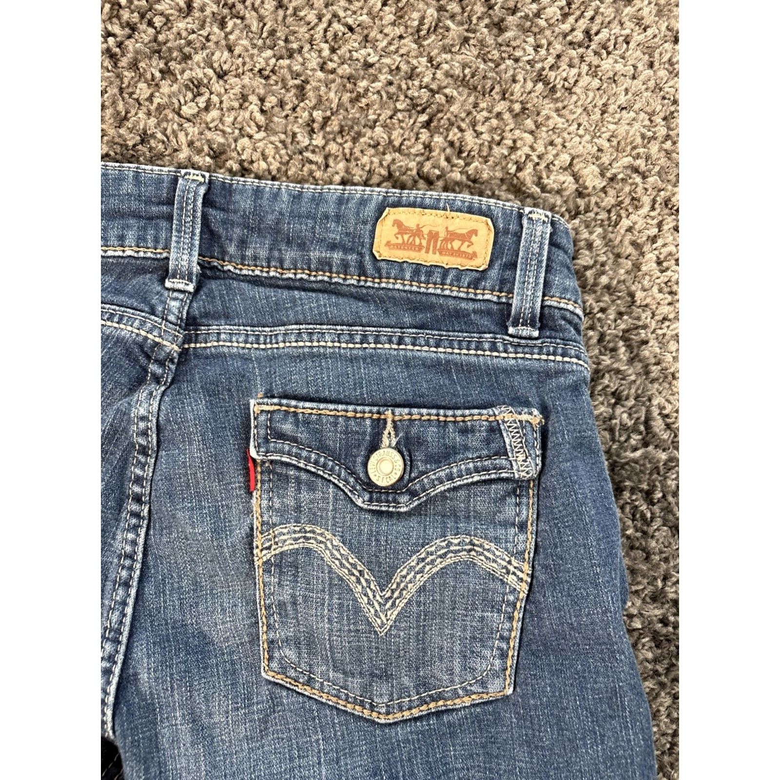 Levi's Levi's 529 Jeans Women Bootcut Denim Cotton Elastane 30x30 Mid Rise Blue Classics Pockets Stretch Size 30" / US 8 / IT 44 - 7 Thumbnail