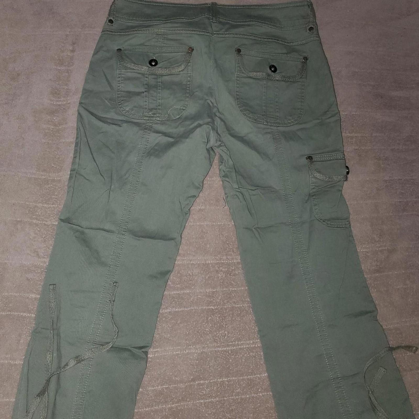 Guess Guess Women's Green and Khaki Trousers Size 30" / US 8 / IT 44 - 3 Thumbnail