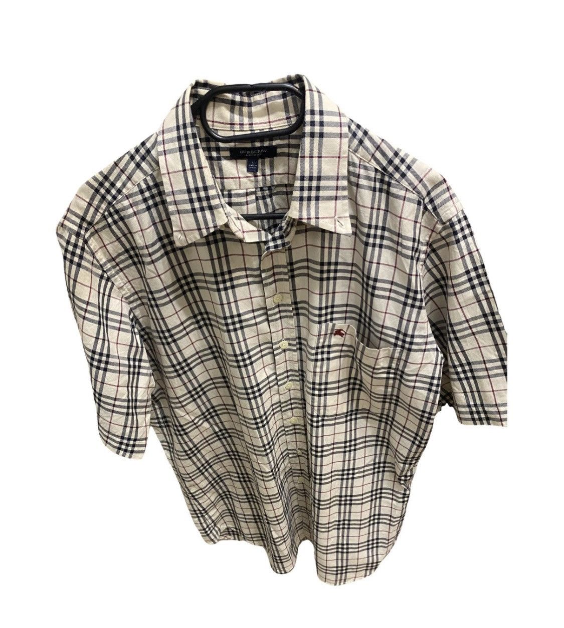 Burberry × Vintage Vintage Luxury fullprint short sleeve shirt button up Size US L / EU 52-54 / 3 - 1 Thumbnail