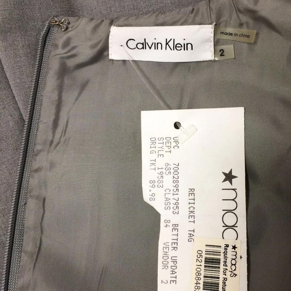 Calvin Klein Calvin klein Grey Pleated Dress Size XS / US 0-2 / IT 36-38 - 6 Thumbnail