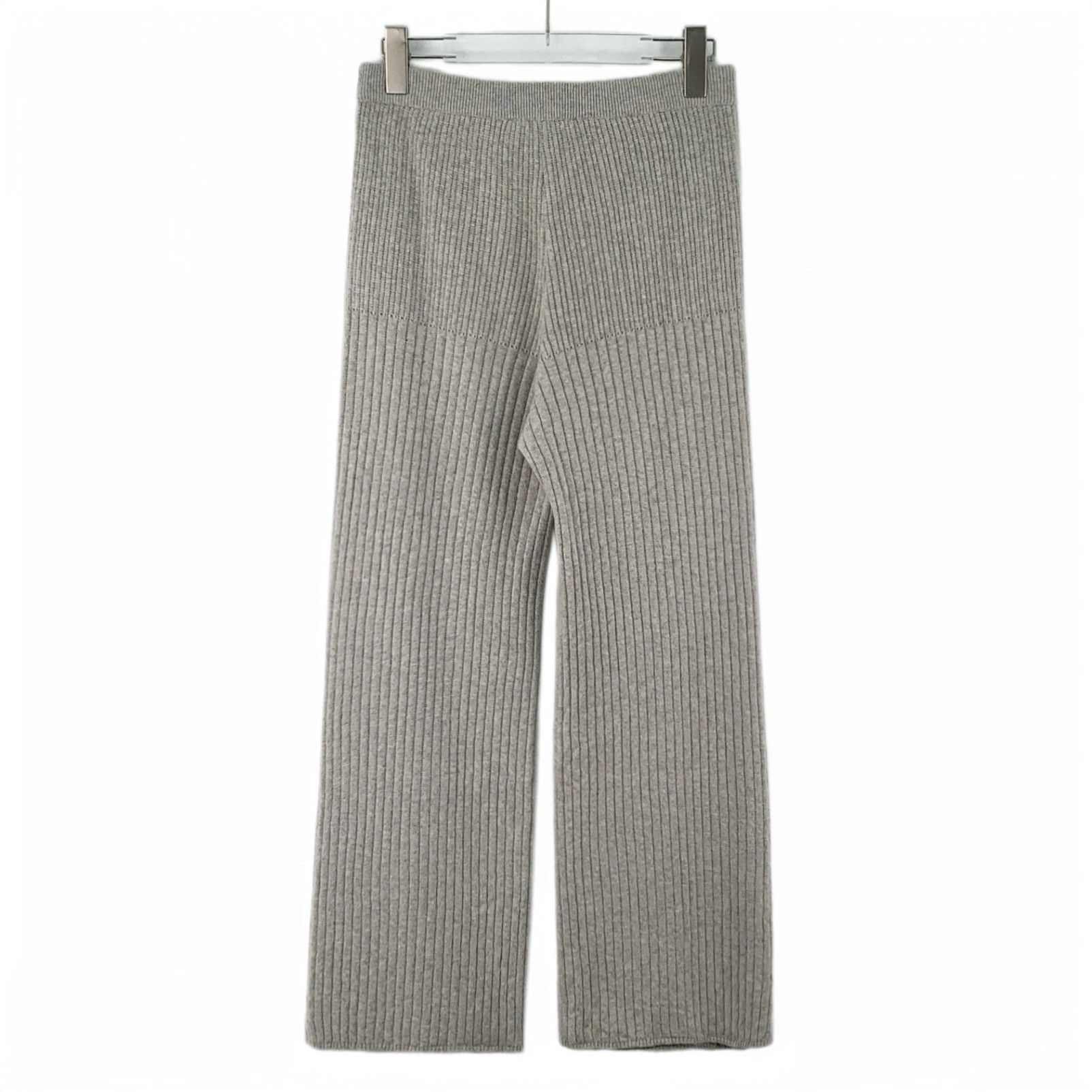 Loro Piana Loro Piana Cashmere Wide-Leg Knit Pants Grey (42) Size 28" / US 6 / IT 42 - 2 Thumbnail