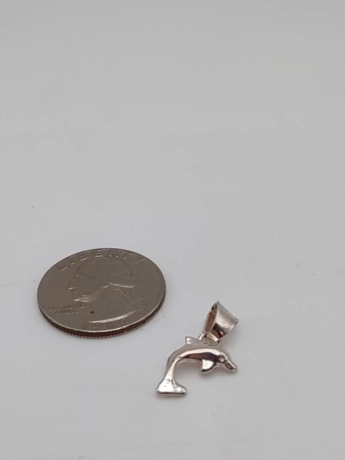 Other Sterling Silver Dolphin Pendant Charm Premex 925 Mexico Size ONE SIZE - 2 Thumbnail