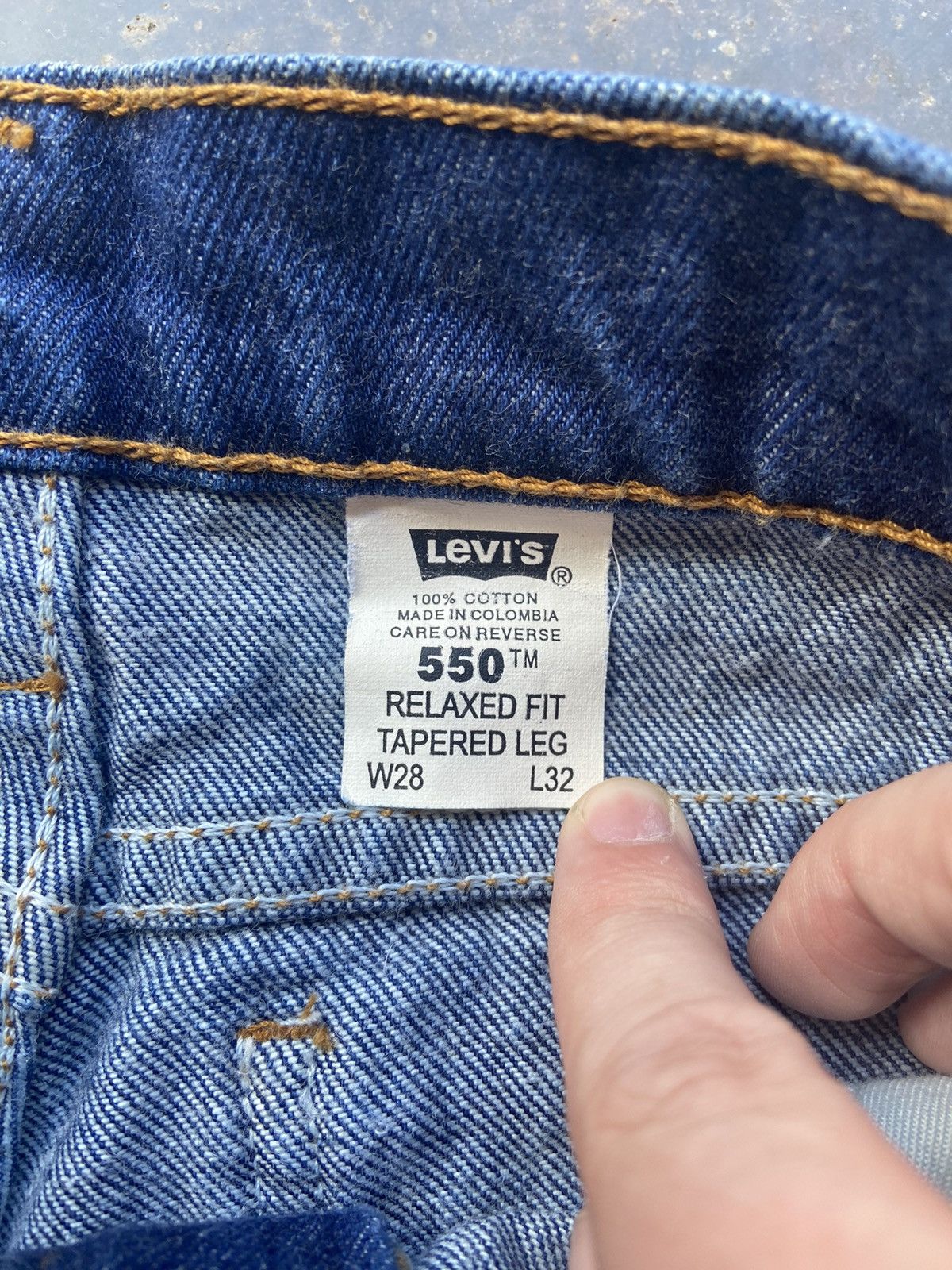 Levi's Vintage 90’s Dark Wash Levis Orange Tab Blue Jeans 28x32 Size US 28 / EU 44 - 5 Thumbnail