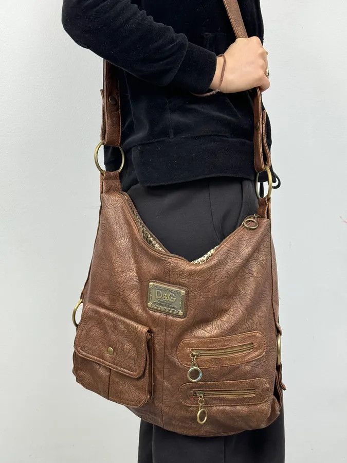 Dolce & Gabbana AW2003 Dolce & Gabbana Brown Leather Shoulder Bag Size ONE SIZE - 2 Thumbnail