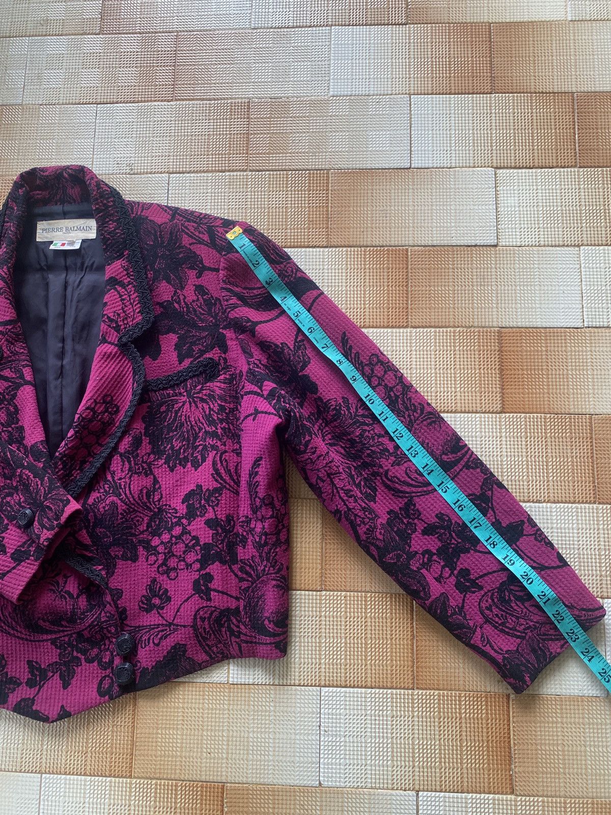 Balmain × Pierre Balmain Vintage pierre balmain cropped jacket Size XL / US 12-14 / IT 48-50 - 5 Thumbnail
