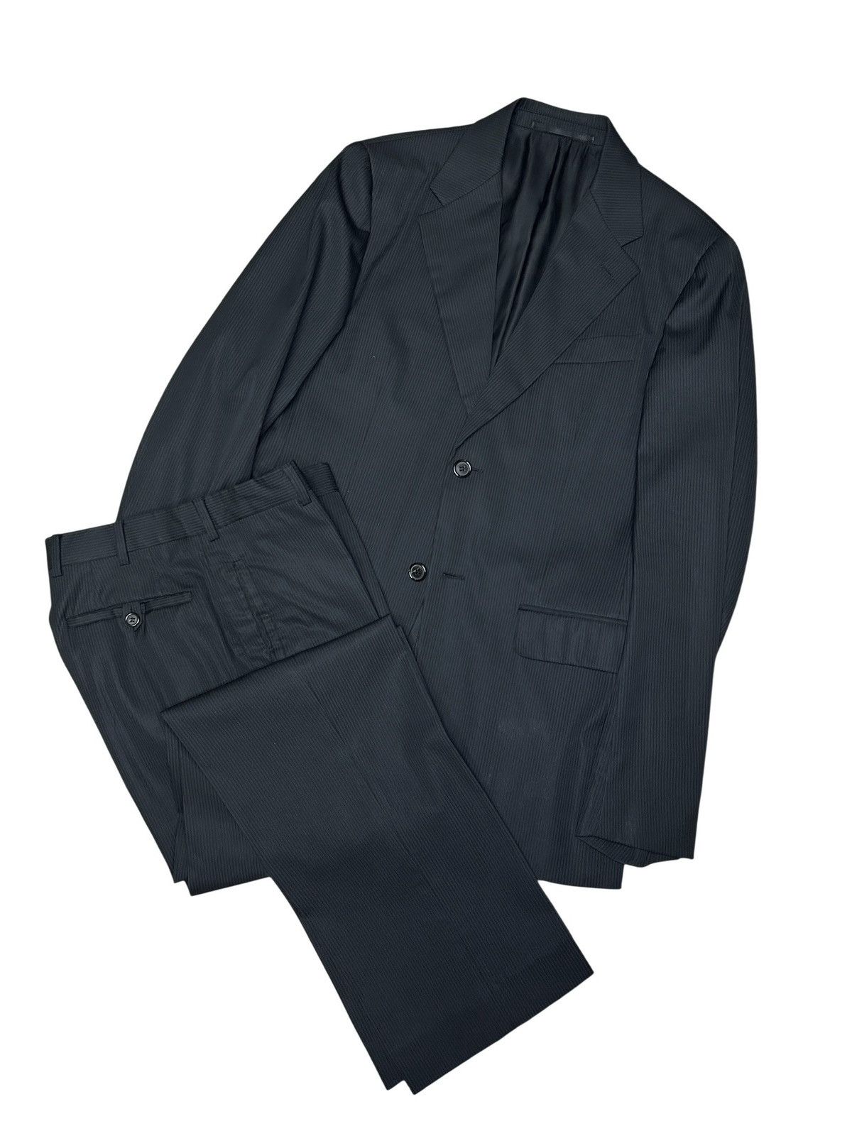 Prada 00s Stripe Suit Ensemble Size 46R - 1 Thumbnail