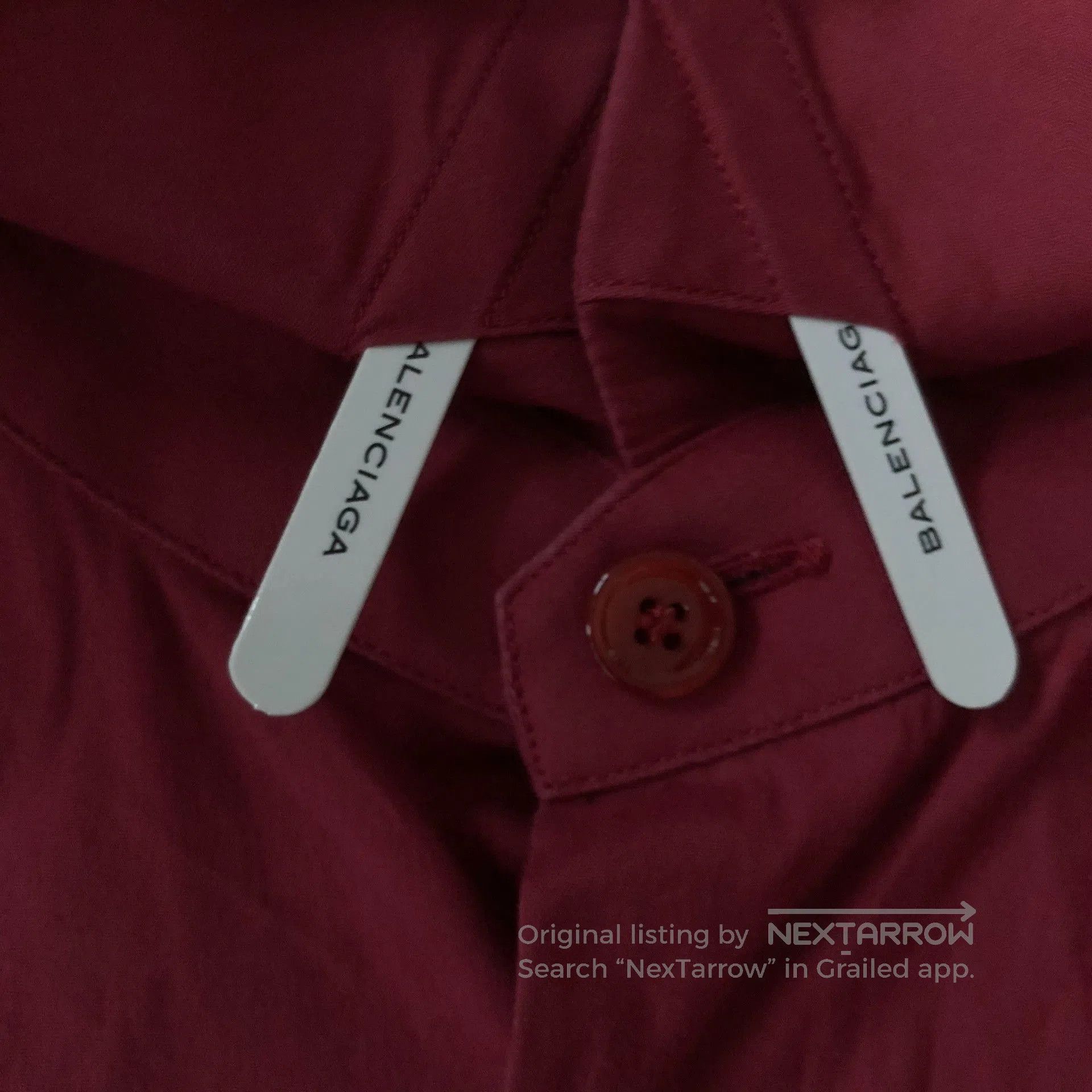 Balenciaga Balenciaga Burgundy Shirt. Size US S / EU 44-46 / 1 - 2 Thumbnail