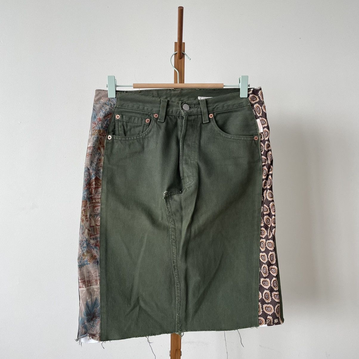 Rare Vintage Sample Levis Patchwork Mini Skirt