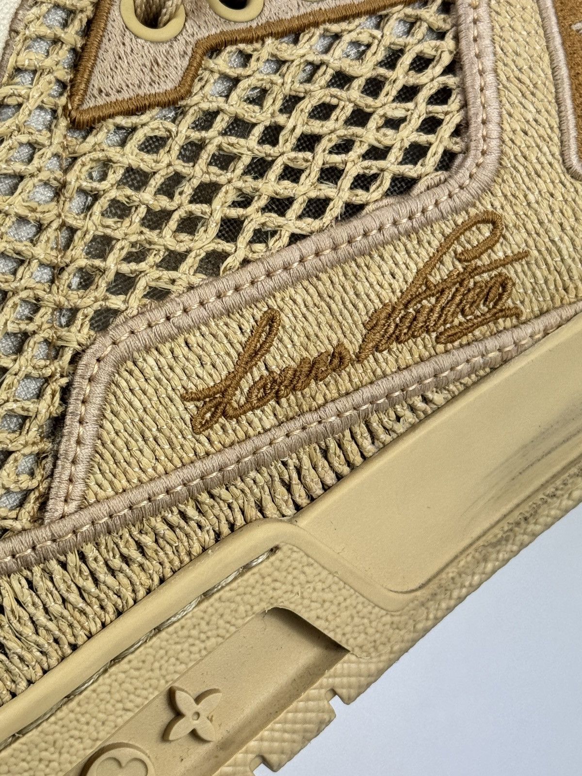 Louis Vuitton RAFFIA LOW TOP SNEAKERS Size US 10.5 / EU 43-44 - 8 Thumbnail