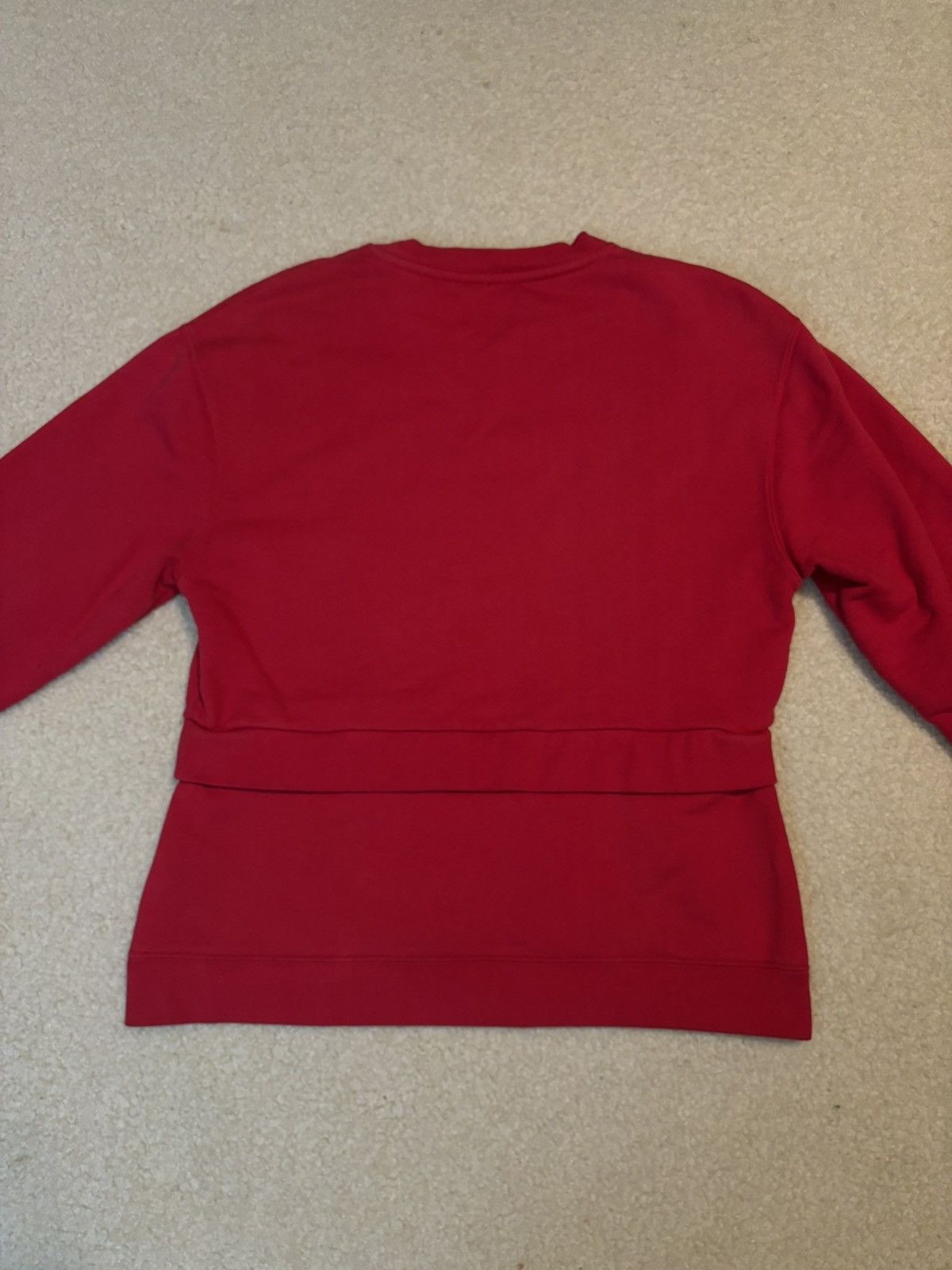 Raf Simons Raf Simons Double Hem Pullover Crewneck Sweater Red Size US L / EU 52-54 / 3 - 6 Thumbnail