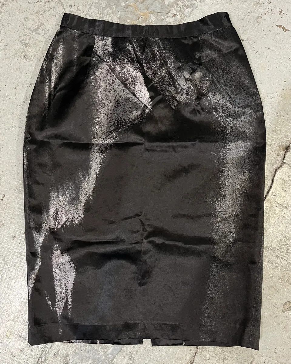 Roberto Cavalli Roberto Cavalli Silver Paint Black Suit & Skirt Set Size M / US 6-8 / IT 42-44 - 4 Thumbnail