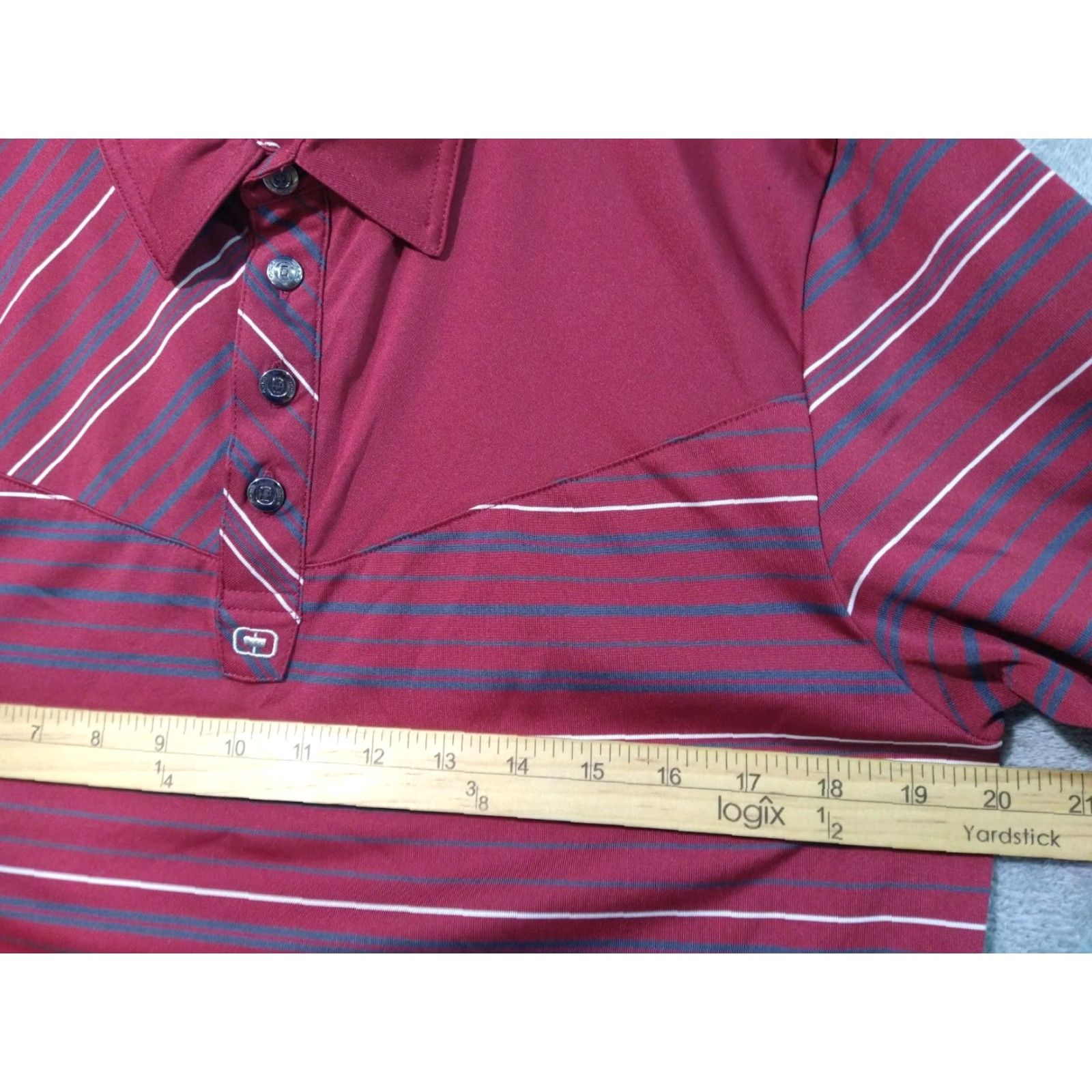 Vintage OGIO Polo Shirt Mens Medium Red Striped Short Sleeve Casual Performance Polo Shirt Size US M / EU 48-50 / 2 - 4 Thumbnail