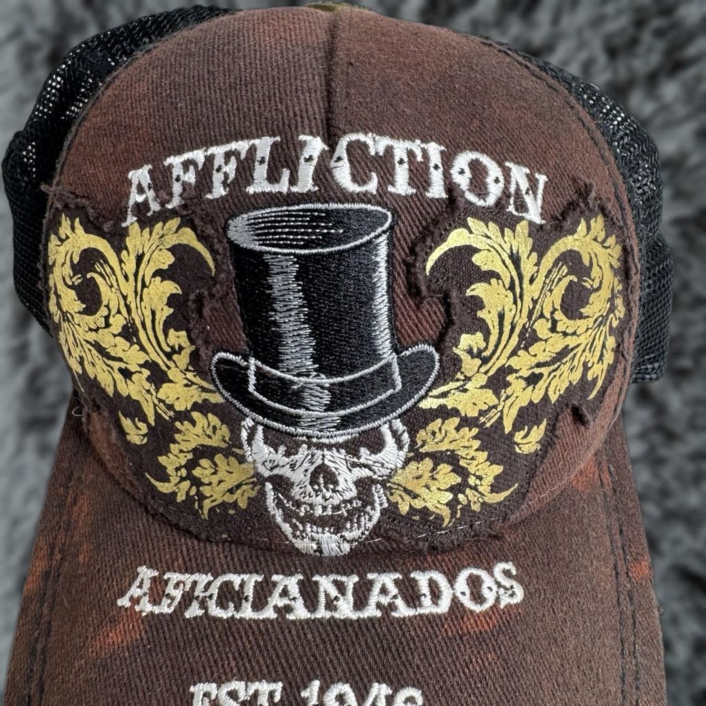 Affliction Affliction Hat Snapback Trucker Distressed Embroidered EST. 1946 Cap Aficianados Size ONE SIZE - 1 Thumbnail