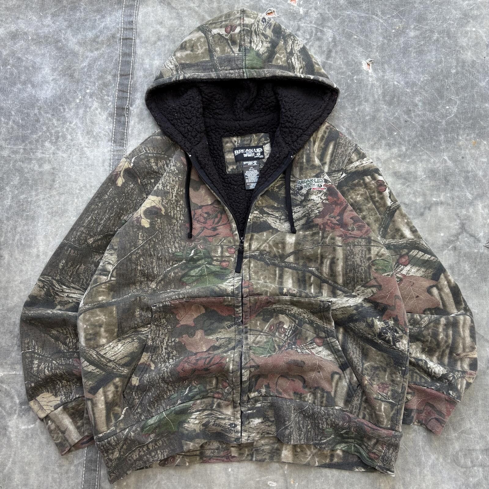Mossy Oaks Vintage Y2K Mossy Oak Camo Sherpa Lined Full Zip Hoodie Size US L / EU 52-54 / 3 - 1 Thumbnail