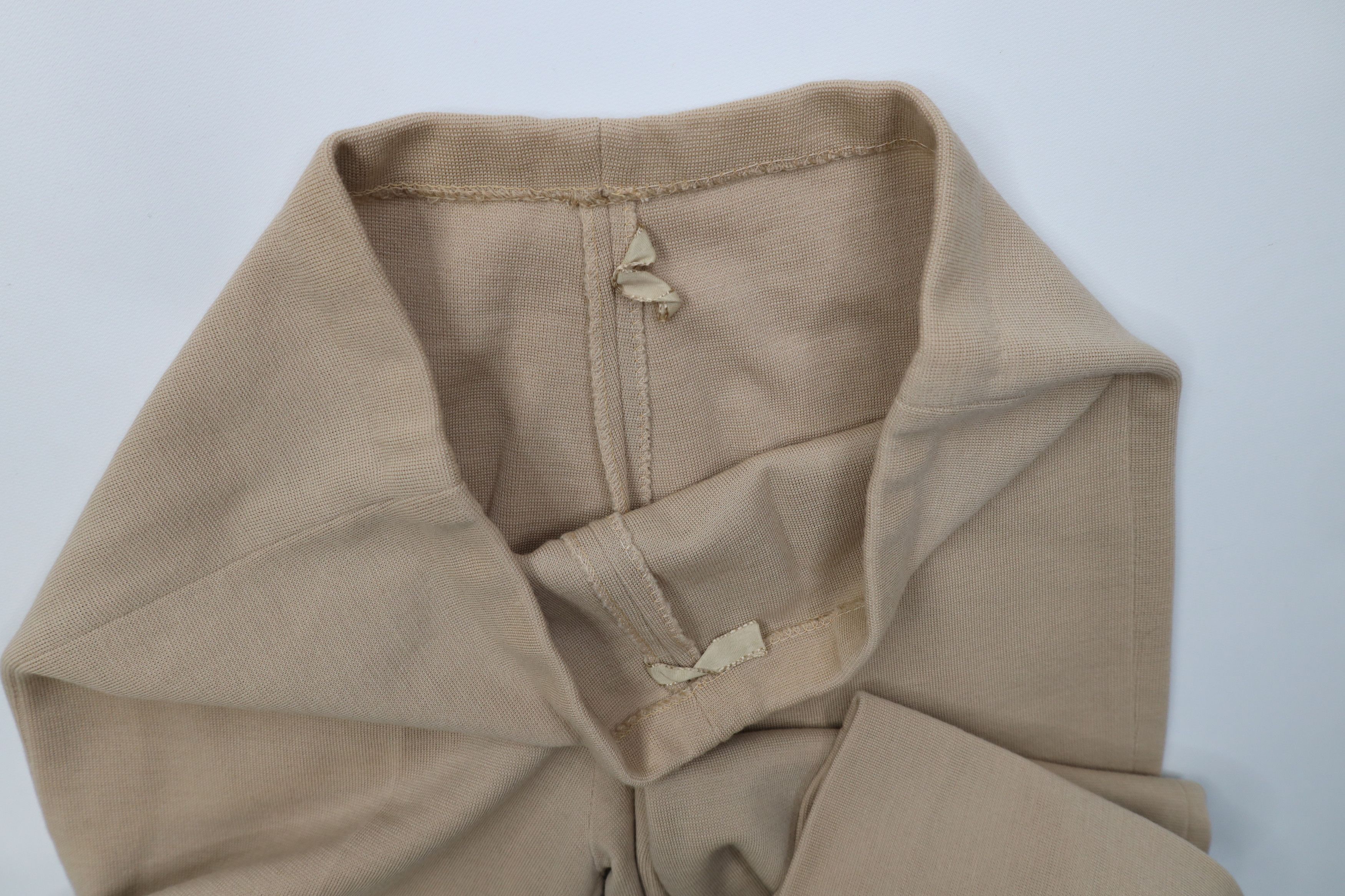 Vintage Vintage 70s Streetwear Wool Knit Bell Bottoms Pants Beige Size 36" / US 14 / IT 50 - 6 Thumbnail