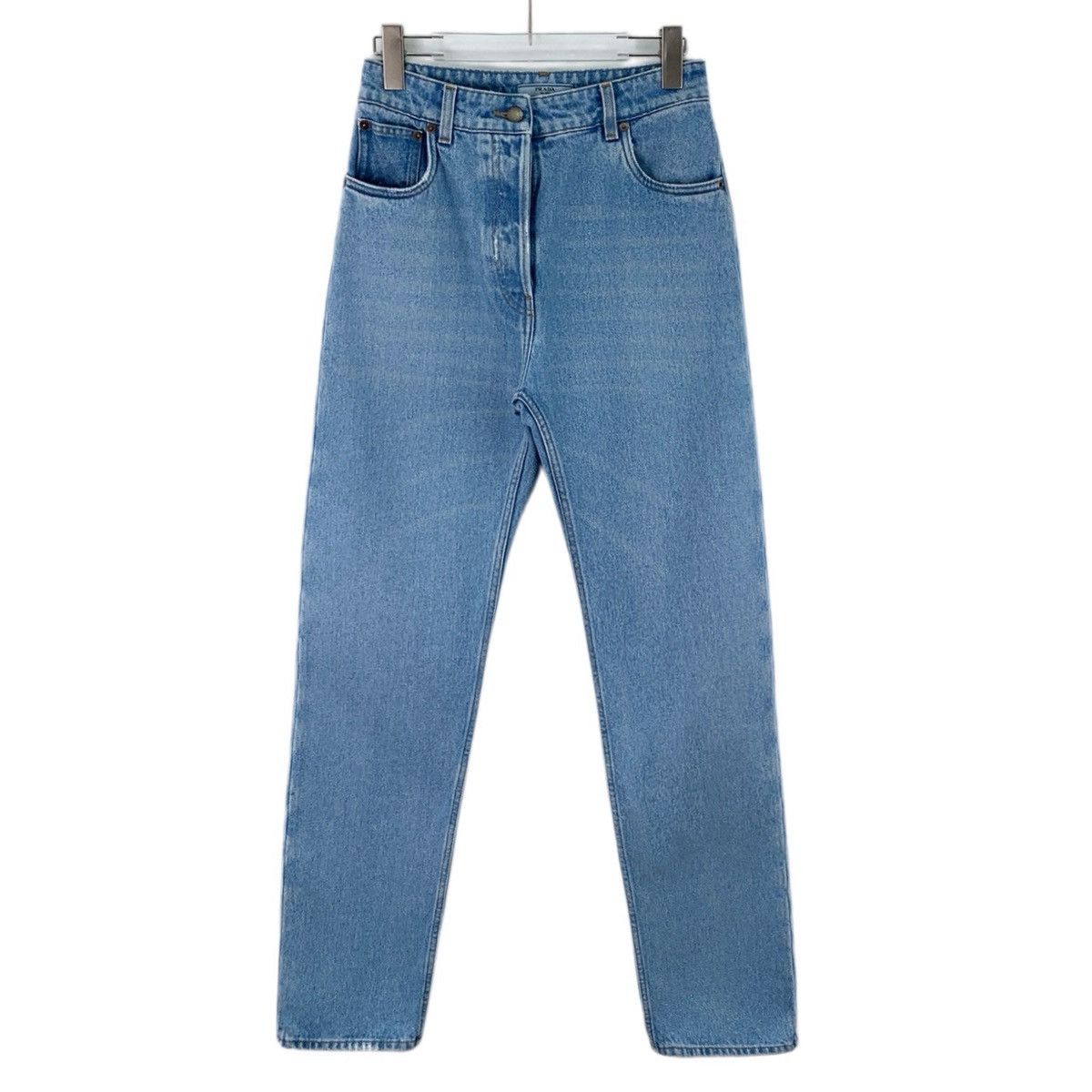 Prada Prada Blue Denim Casual Pants With Triangle Logo K26WX Size 28" / US 6 / IT 42 - 1 Thumbnail