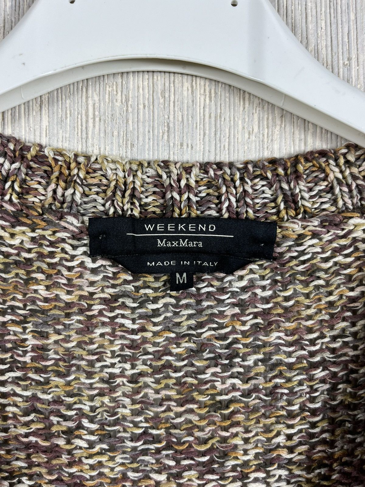 Designer × Max Mara × Weekend Max Mara Max Mara Weekend knitted sweater v-neck cozy patterned Size M / US 6-8 / IT 42-44 - 11 Thumbnail