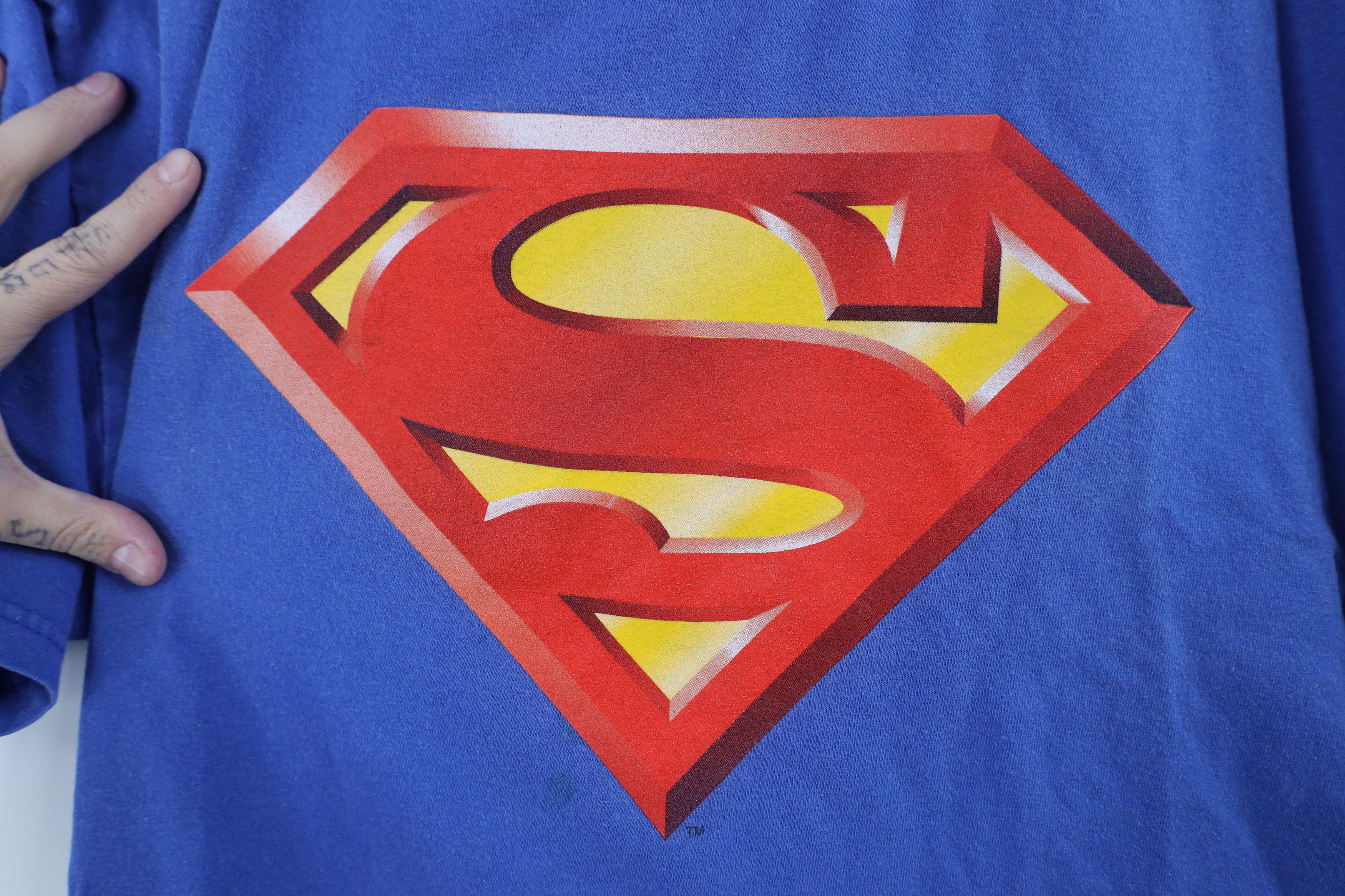 DC Comics Vintage Y2K DC Comics Superman Crest Short Sleeve T-Shirt Size US XL / EU 56 / 4 - 4 Thumbnail