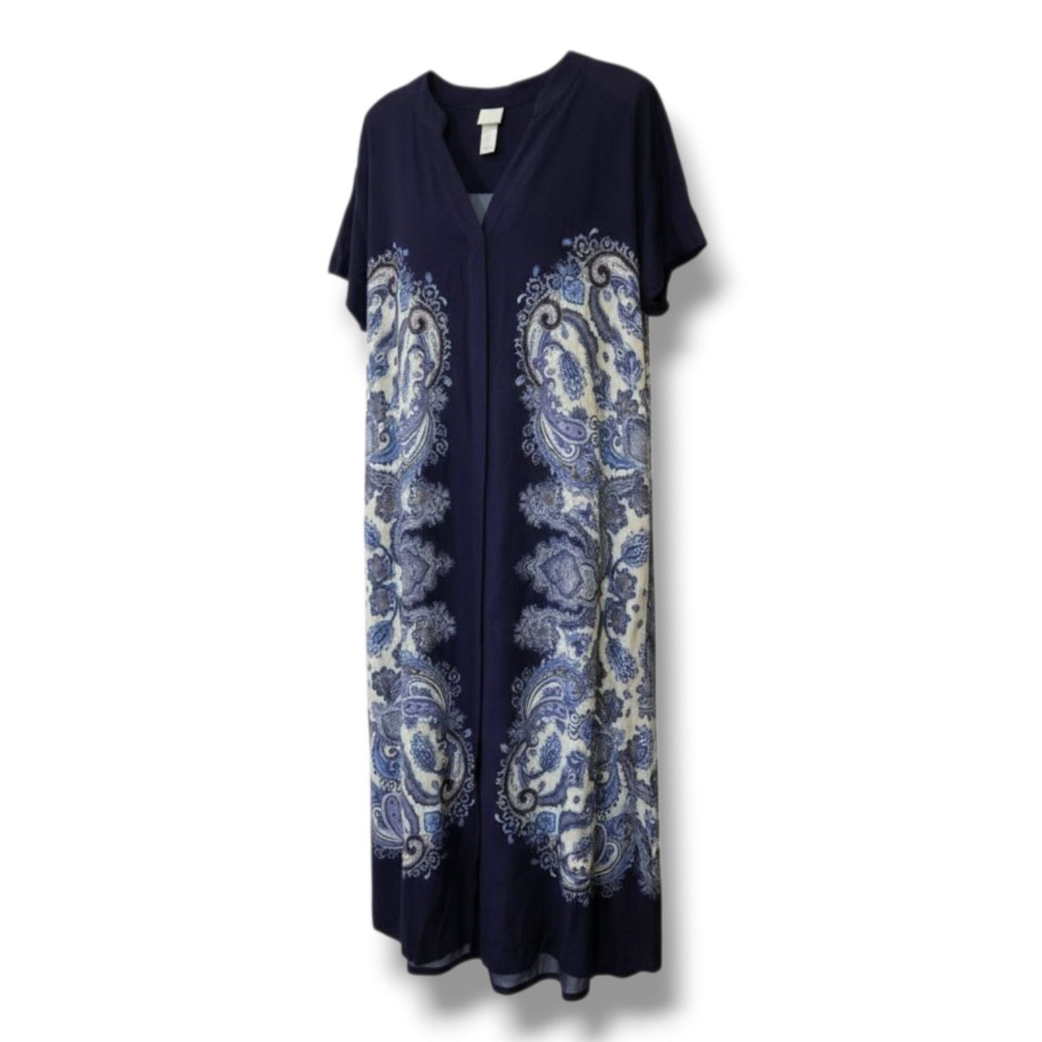 H&M H&M Women’s Blue Short Sleeve Button-Down Midi Dress Size 2 Size XS / US 0-2 / IT 36-38 - 1 Thumbnail