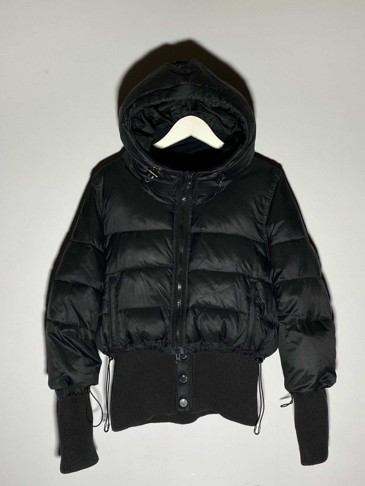 image of Adidas X Stella Mccartney Black Short Puffer Jacket, Women's (Size Small)