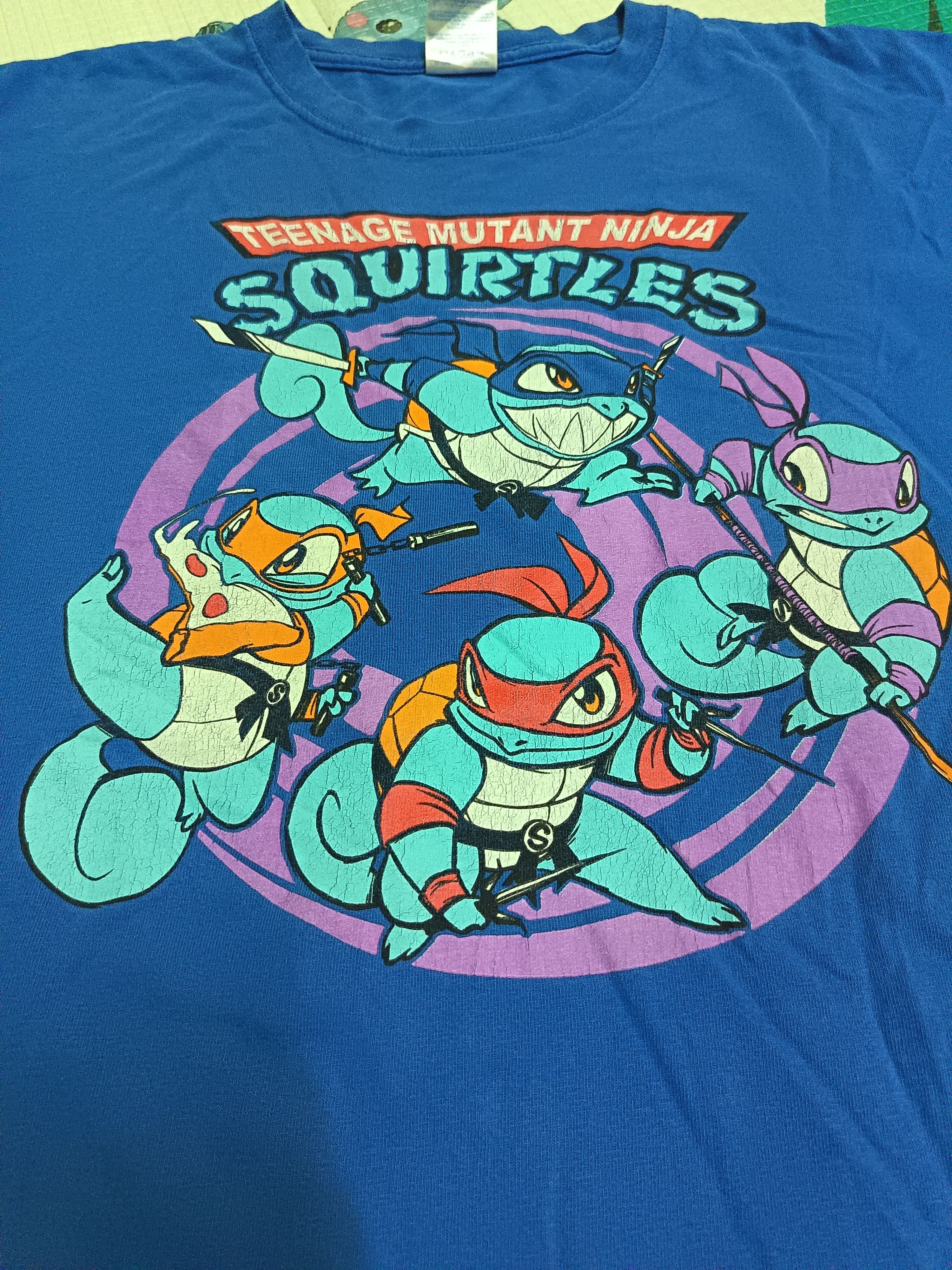 Canvas Teenage Mutant Ninja Squirtles T-shirt Size US L / EU 52-54 / 3 - 3 Thumbnail