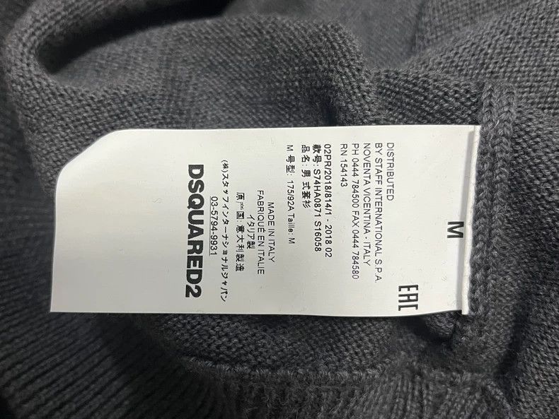 Dsquared2 Dsquared2 Dsquared2 Gray Wool Sweater Size M-2506 Size US M / EU 48-50 / 2 - 5 Thumbnail
