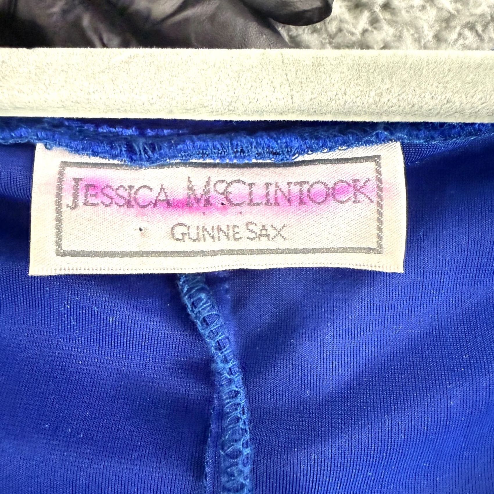Jessica McClintock VINTAGE Jessica McClintock Gunne Sax Dress Womens Small Royal Blue Sequins Velvet 90s Size S / US 4 / IT 40 - 7 Thumbnail