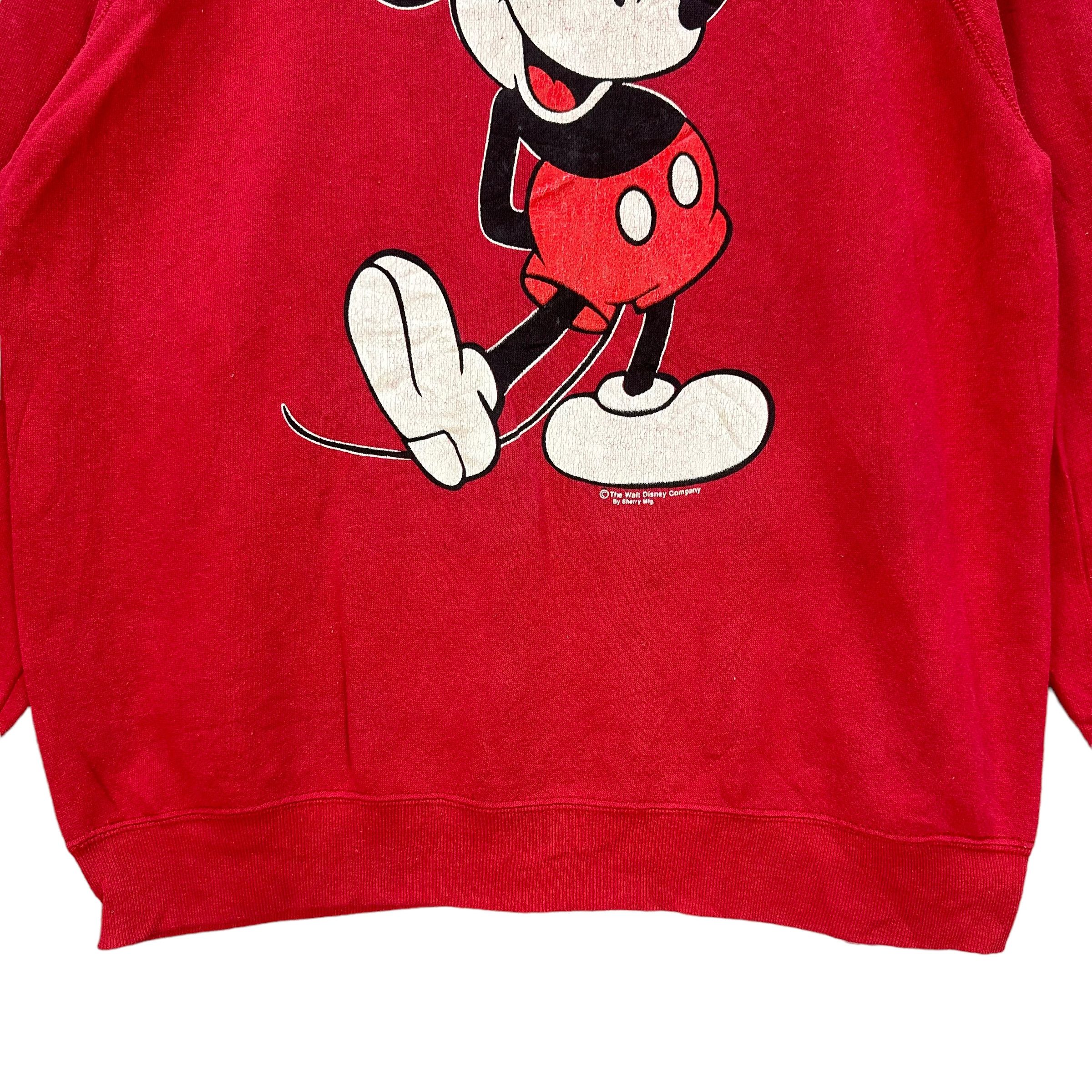 Mickey Mouse VINTAGE MICKEY MOUSE MIRROR PRINT RED SWEATSHIRTS #8049-198 Size US L / EU 52-54 / 3 - 5 Thumbnail