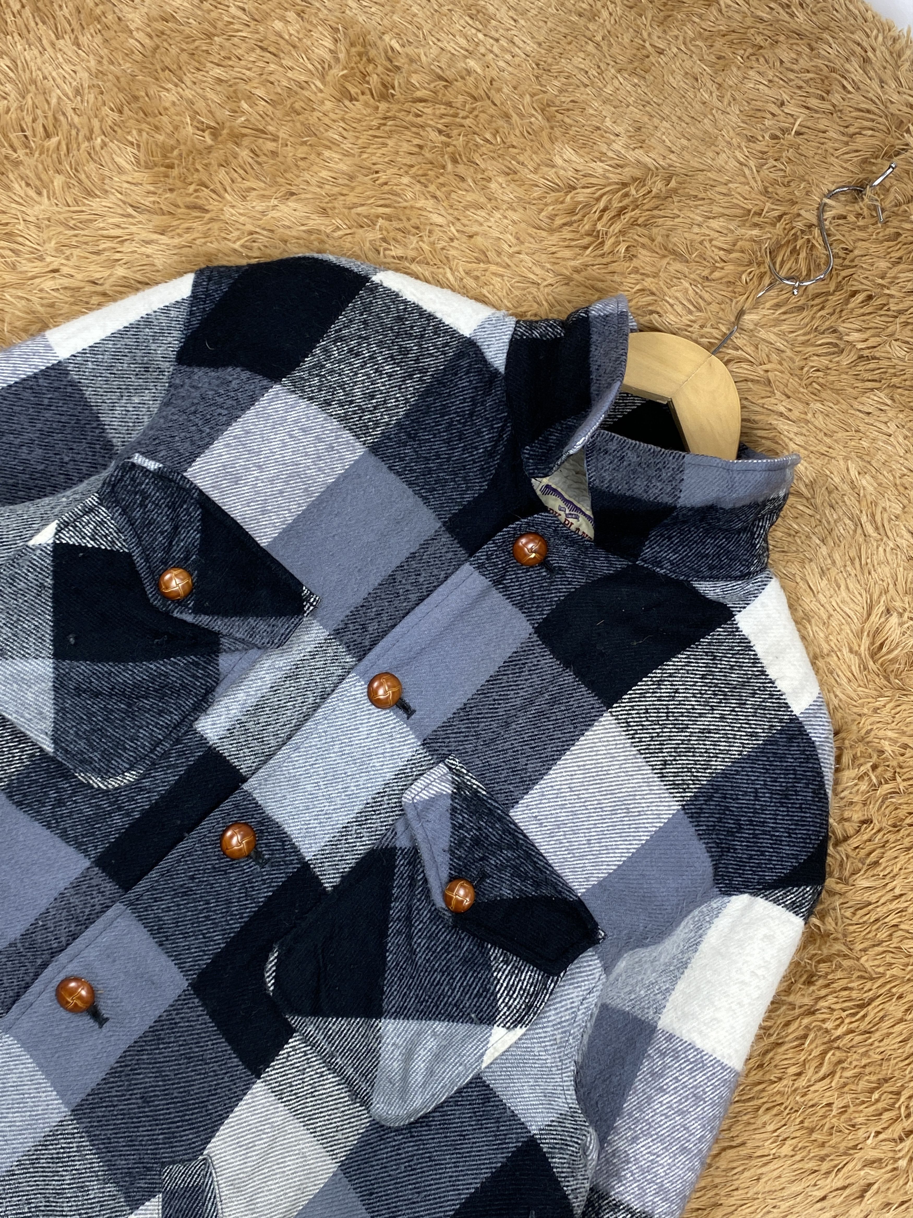 Japanese Brand × Lumberjack × Vintage Vintage Work Plant Flannel Jacket Fleece Lining J1733 Size US M / EU 48-50 / 2 - 2 Thumbnail