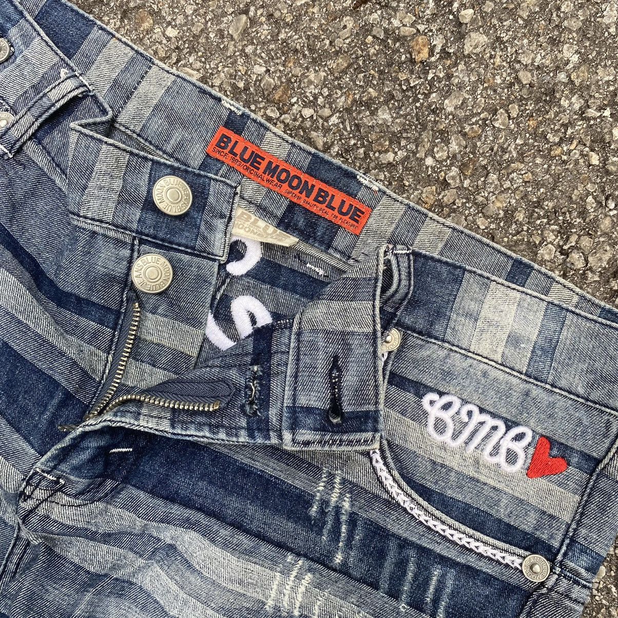 Hysteric Glamour Blue Moon Blue Jeans Embroidered Hagi Denim Hysteric Styled Size 28" / US 6 / IT 42 - 5 Thumbnail