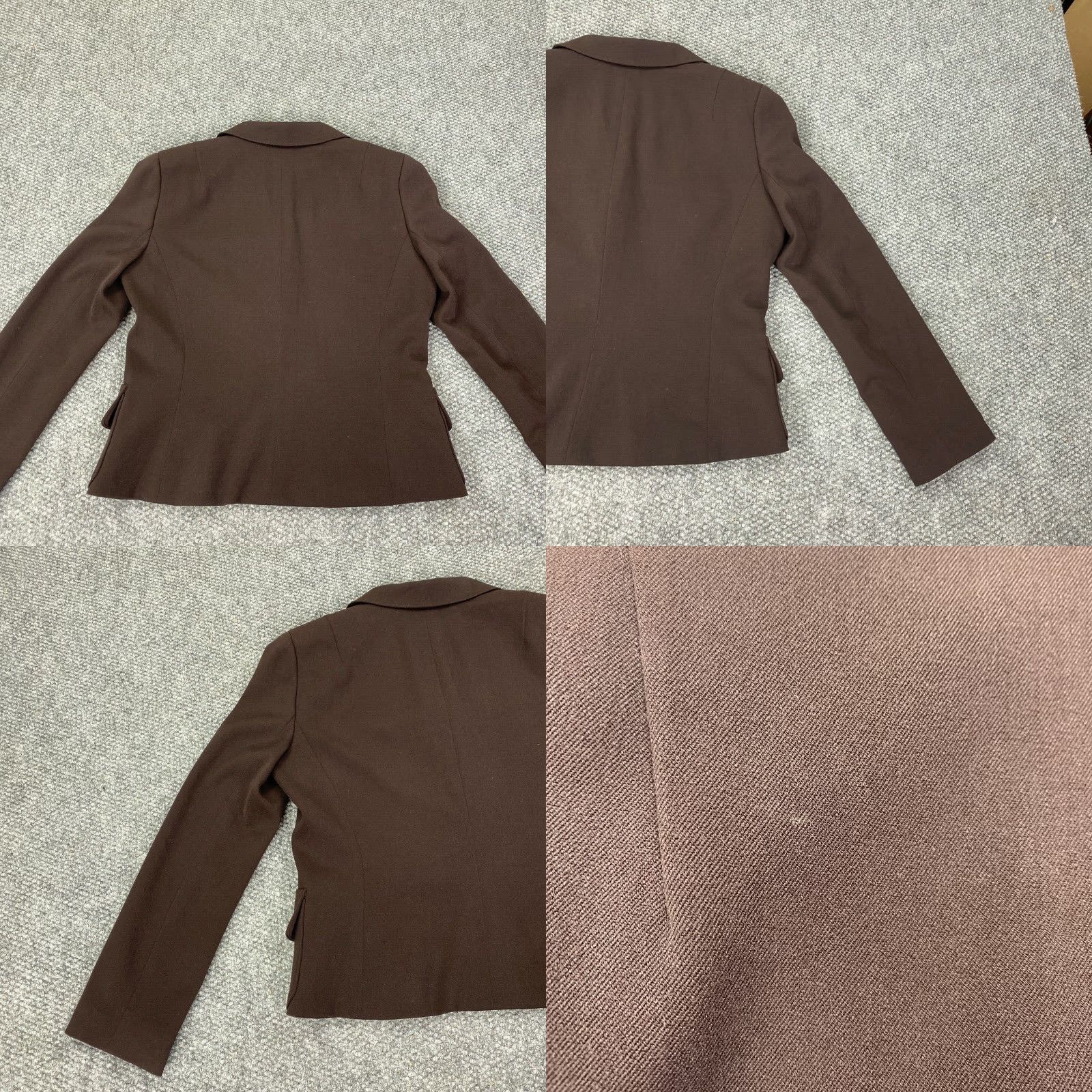 Evan Picone Evan-Picone Womens Blazer Jacket Size 8 Brown Lined Pockets Button Up Stretch Classic Short Coat/ Jacket/ Blazer Women Brown 8 Size M / US 6-8 / IT 42-44 - 9 Thumbnail