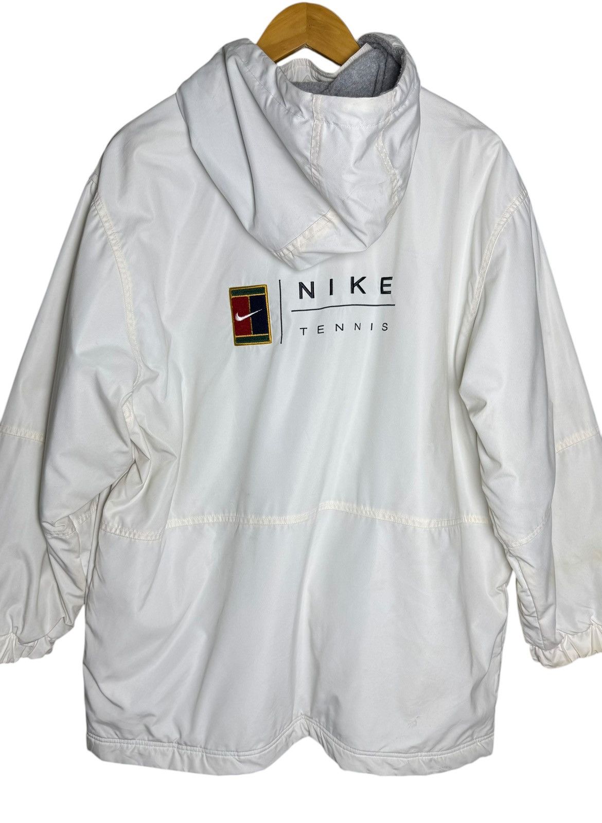 Nike × Vintage Vintage Nike Tennis Court Swoosh Parka Jacket Size L / US 10 / IT 46 - 7 Thumbnail