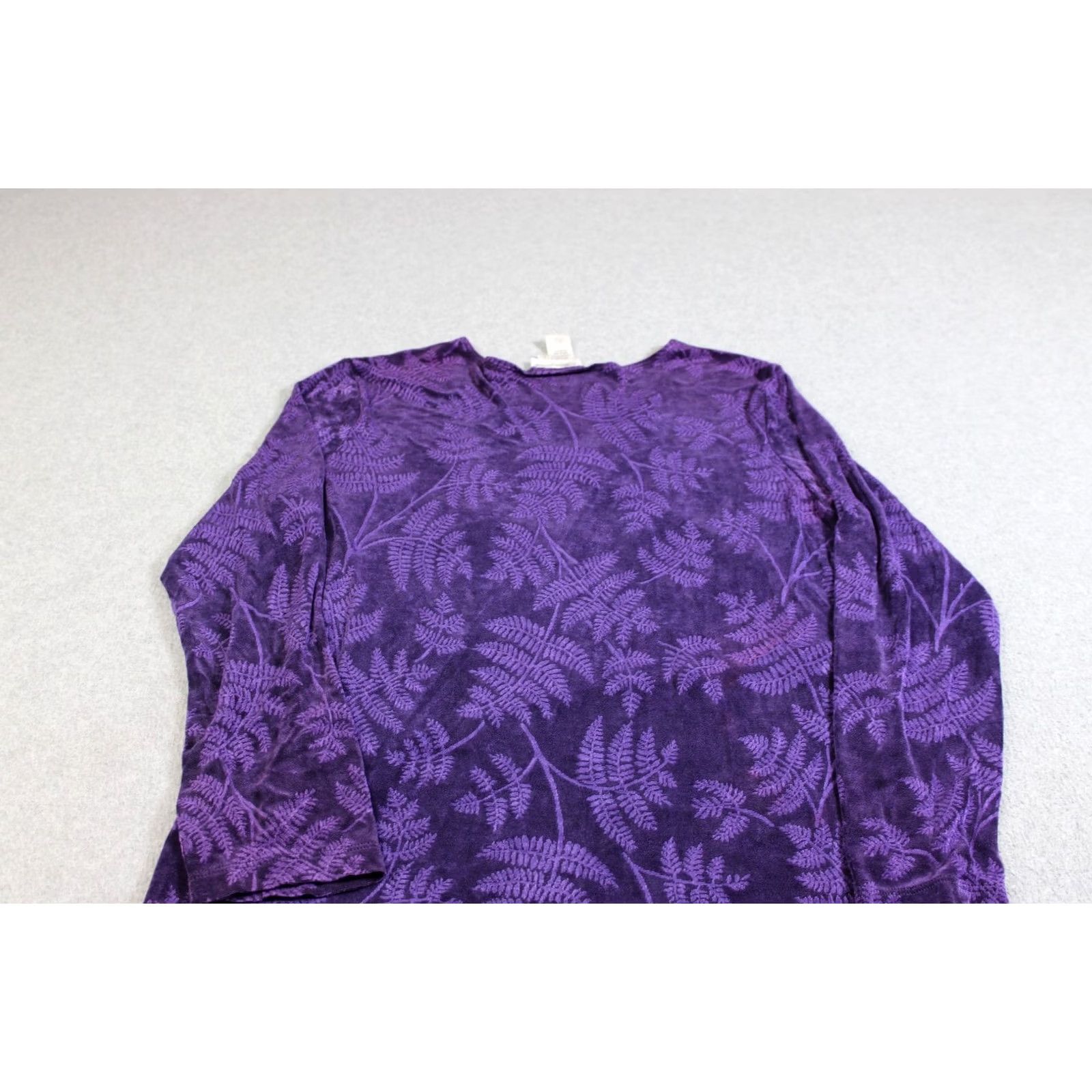 Coldwater Creek VINTAGE Coldwater Creek Shirt Pants Set Women L Purple Floral Acetate Velour Bohemian 2 Piece L Womens Size L / US 10 / IT 46 - 5 Thumbnail